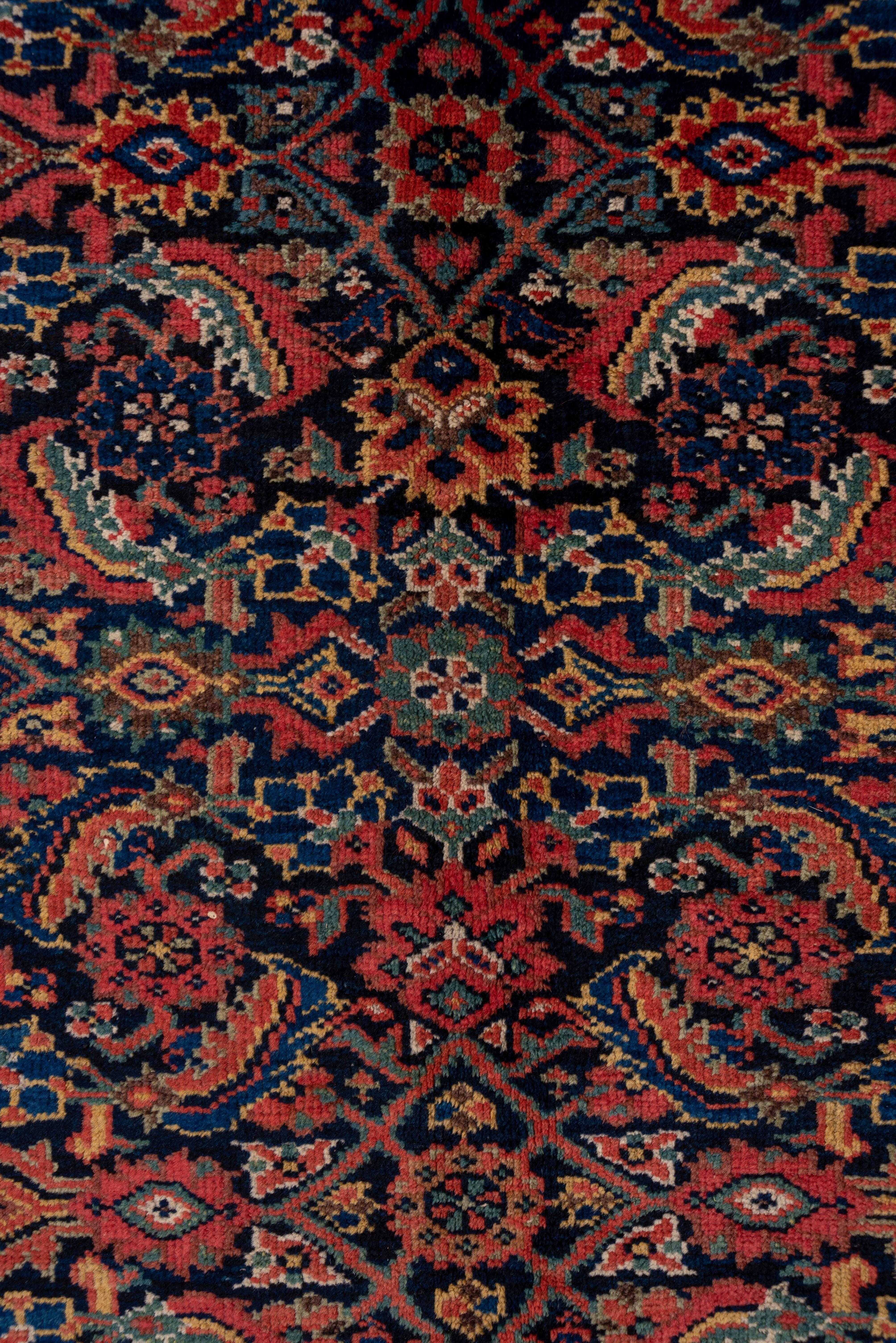 Wool Tribal Antique Persian Mahal Carpet, Circa 1910s For Sale