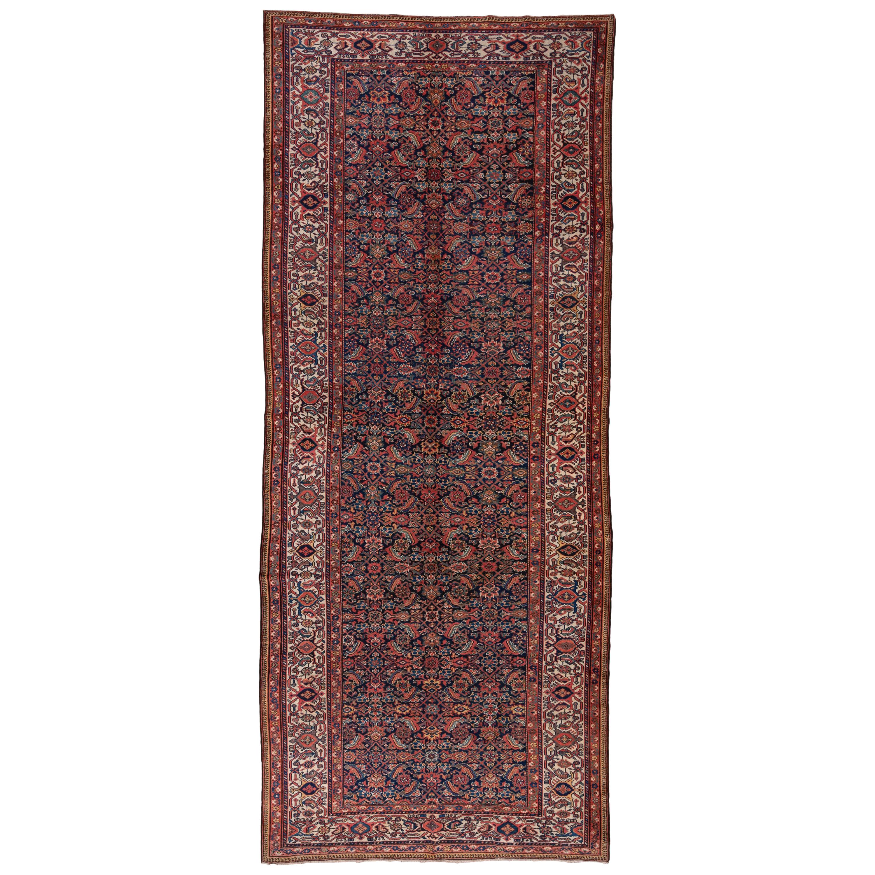 Antiker persischer Stammes- Mahal-Teppich, ca. 1910er Jahre