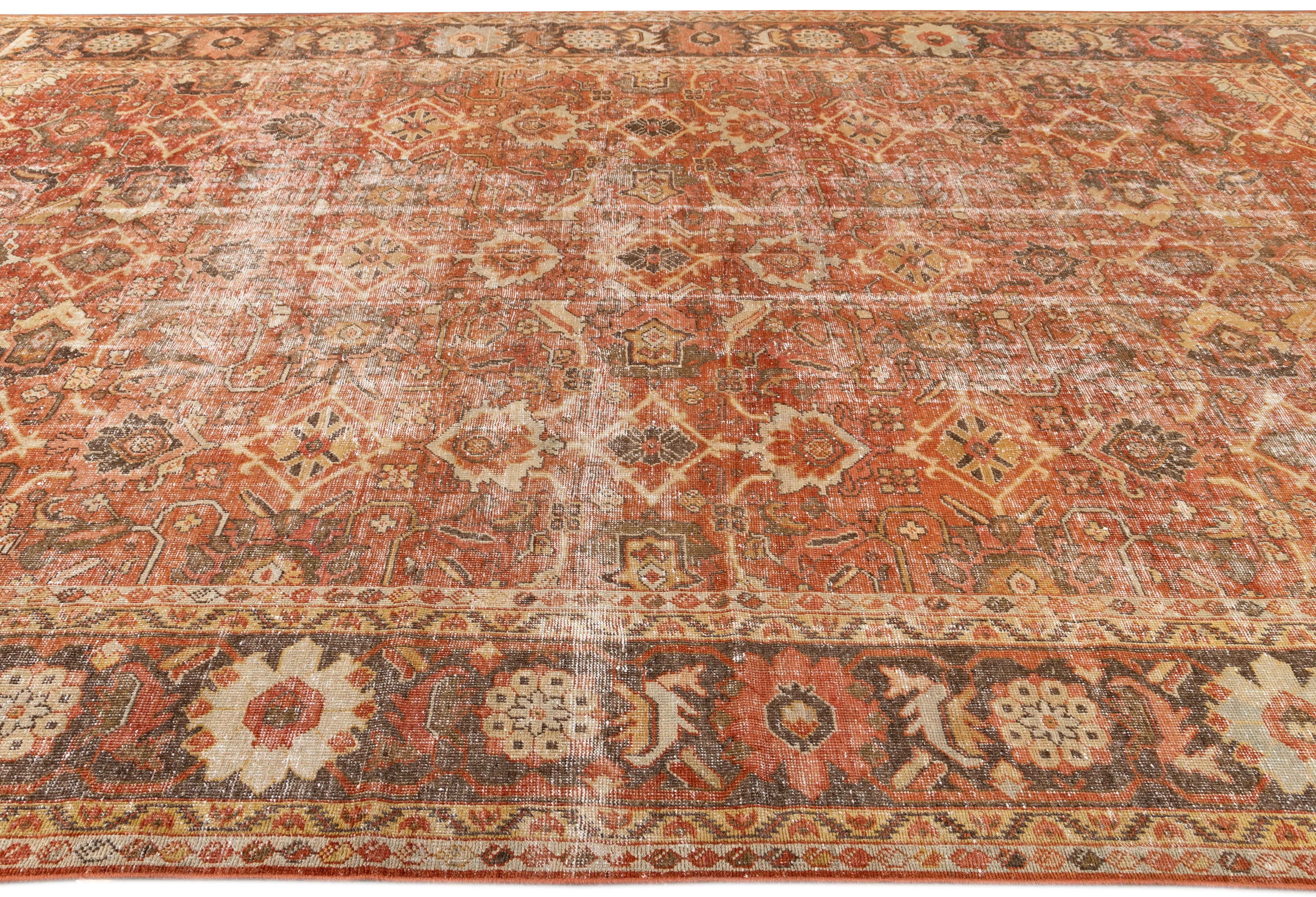 Tappeto antico Mahal oversize in lana dei primi del Novecento in vendita 1