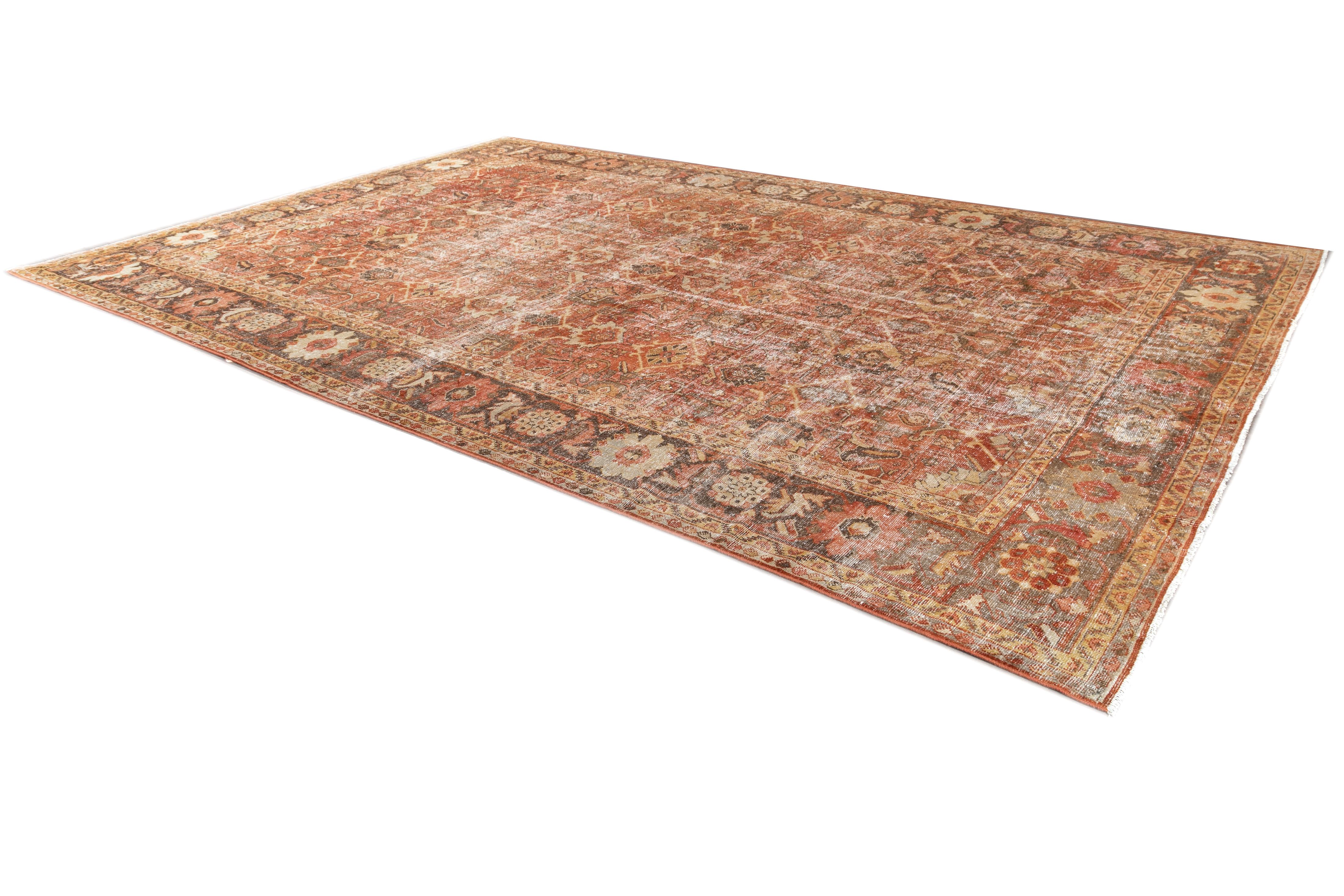 Tappeto antico Mahal oversize in lana dei primi del Novecento in vendita 2