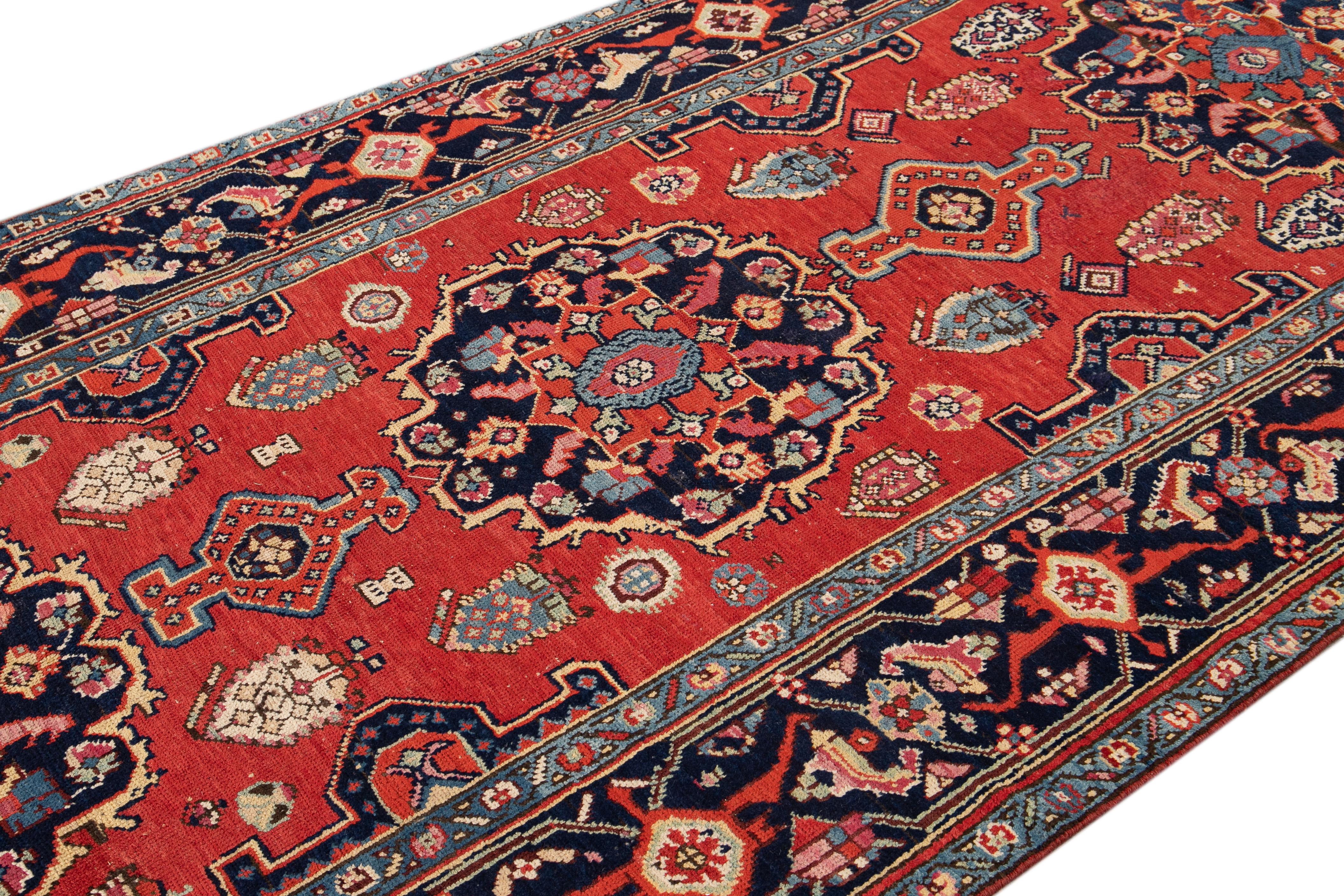 Persian Early 20th Century Antique Mahal Rug For Sale