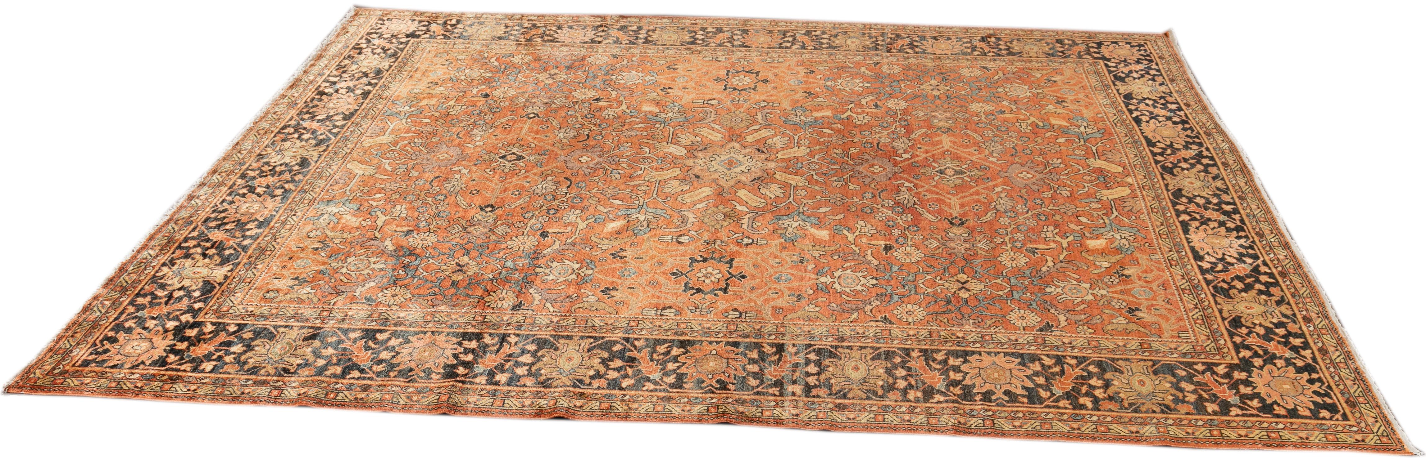 Early 20th Century Antique Mahal Wool Rug 7