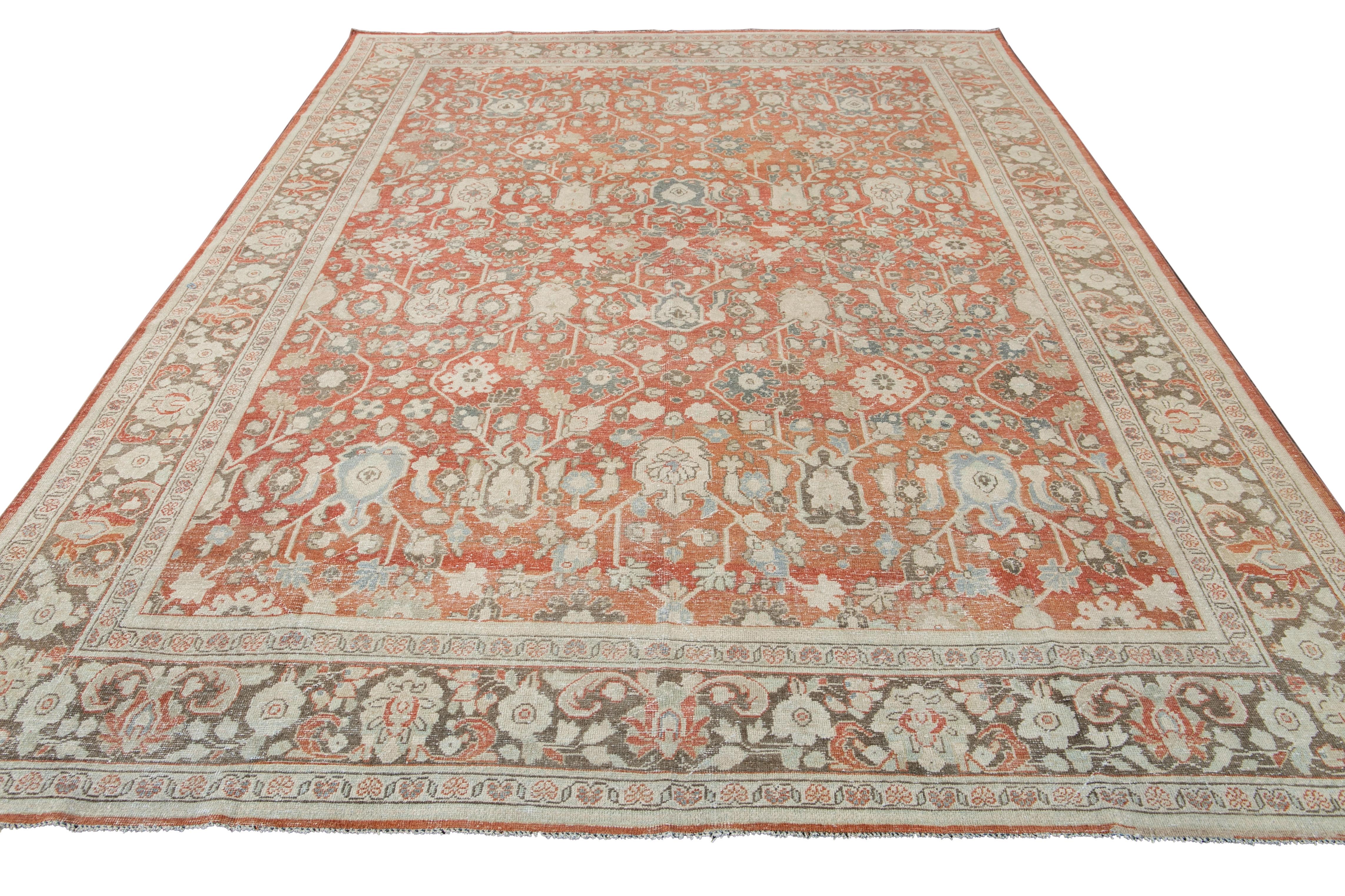 Tapis de laine Mahal du début du 20e siècle, antique en vente 11