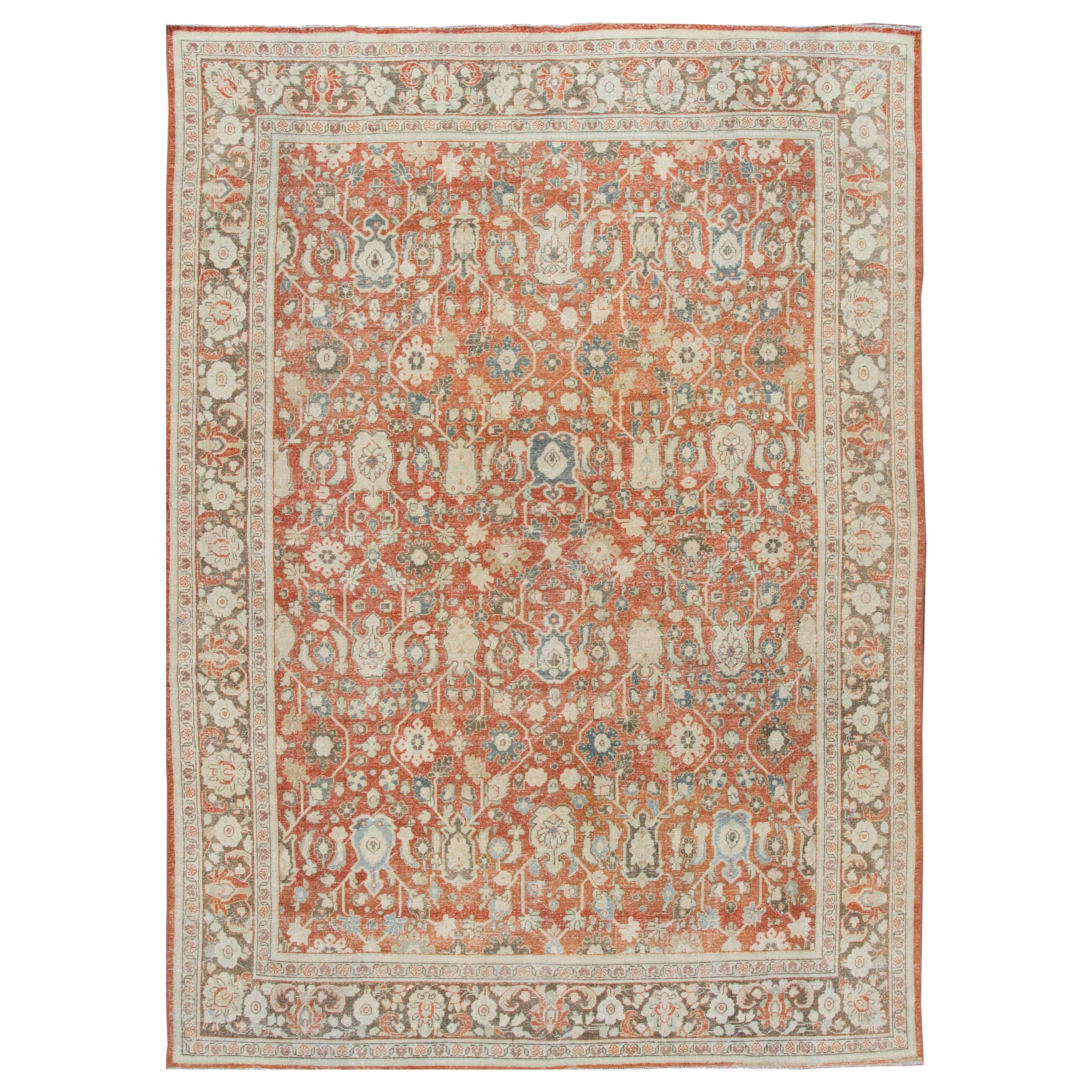 Tapis de laine Mahal du début du 20e siècle, antique