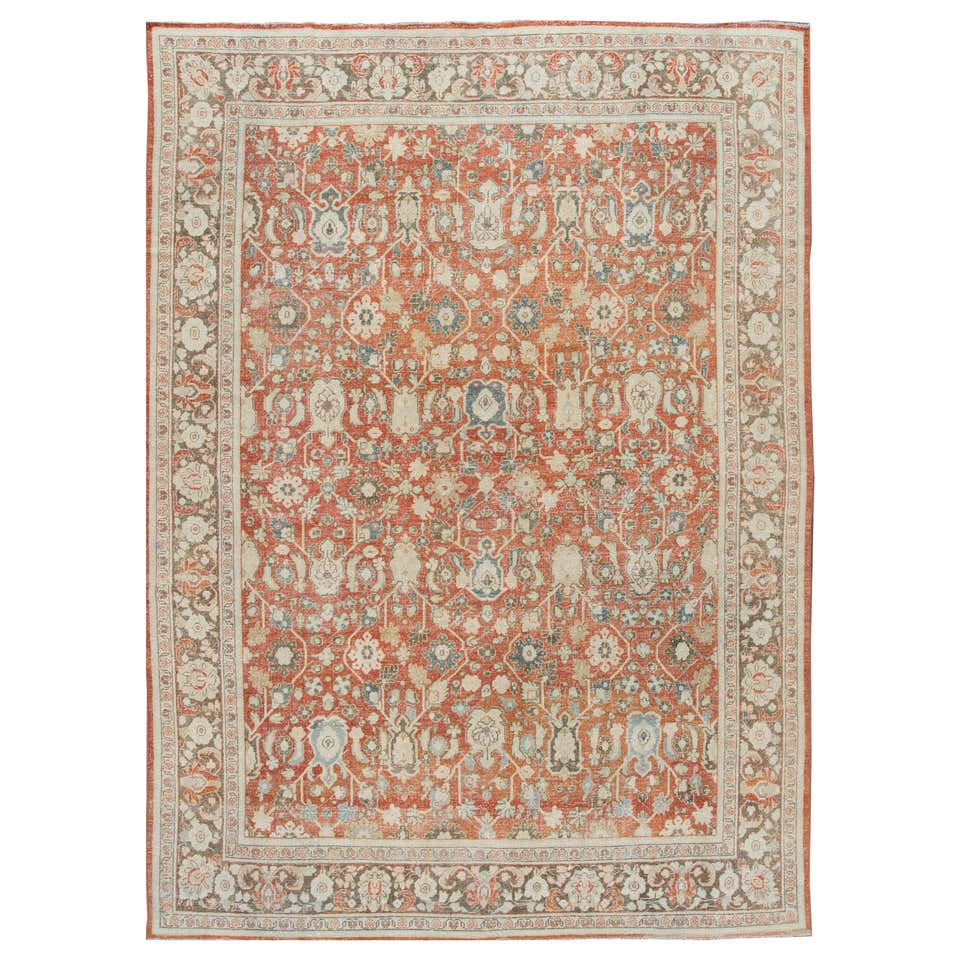 Mid Century Mahal Rug For Sale at 1stDibs