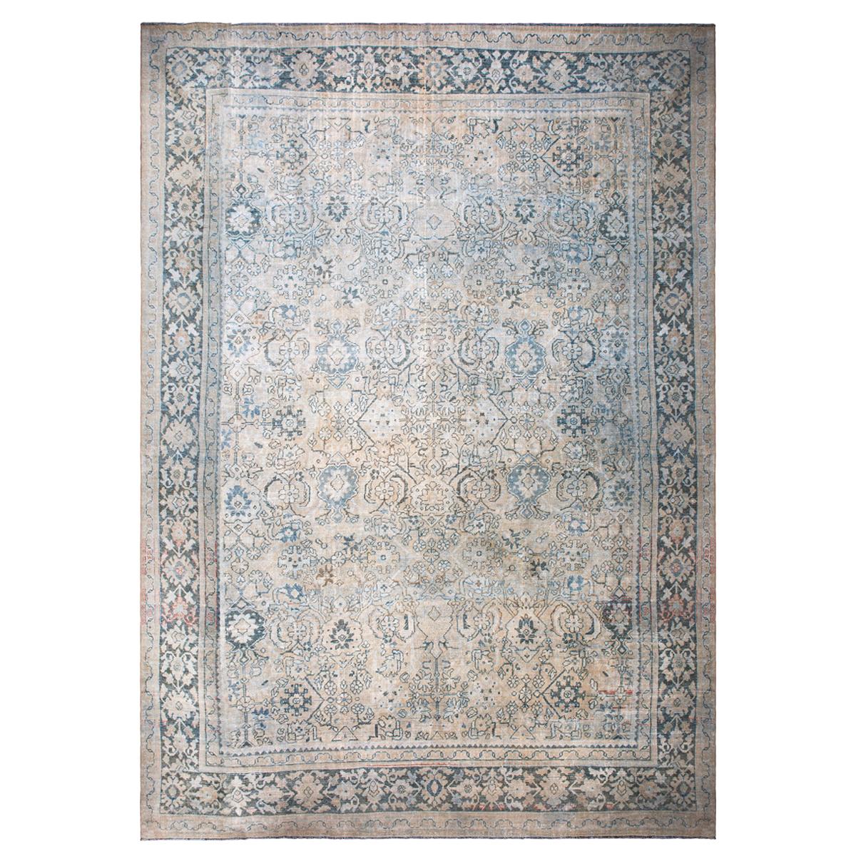 Early 20th Century Vintage Mahal Wool Rug For Sale at 1stDibs