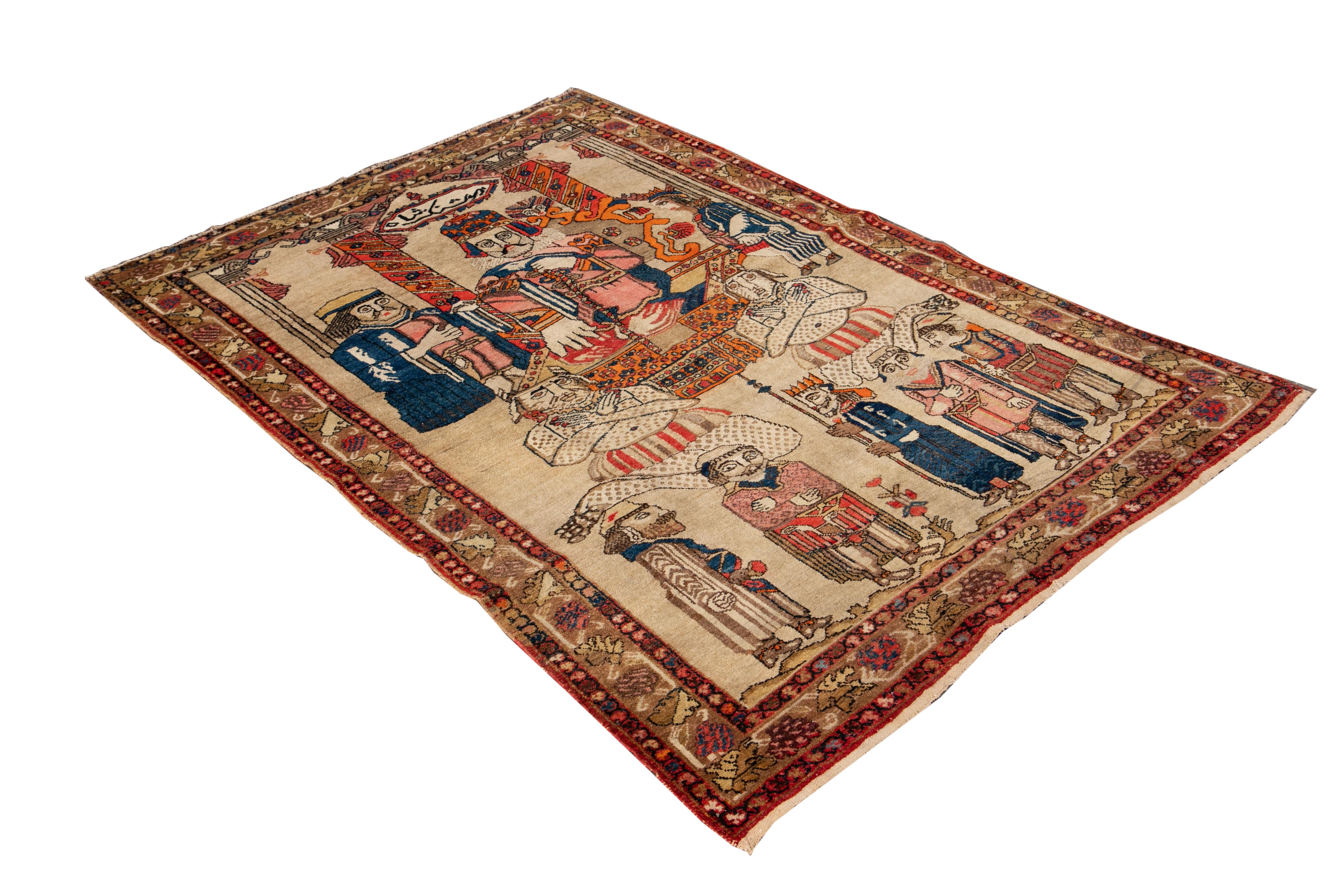 Early 20th Century Antique Malayer Rug For Sale 9