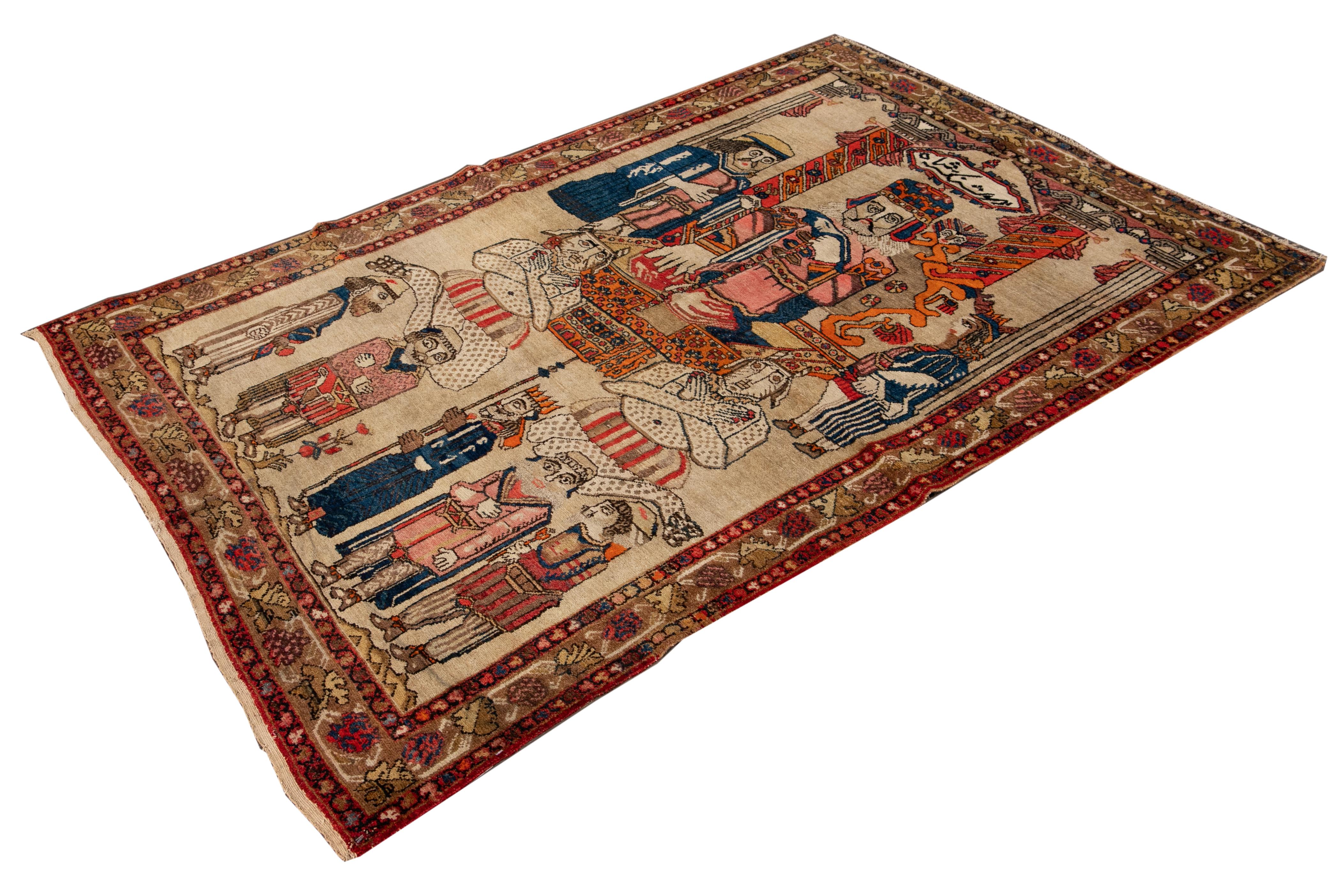 Early 20th Century Antique Malayer Rug For Sale 10