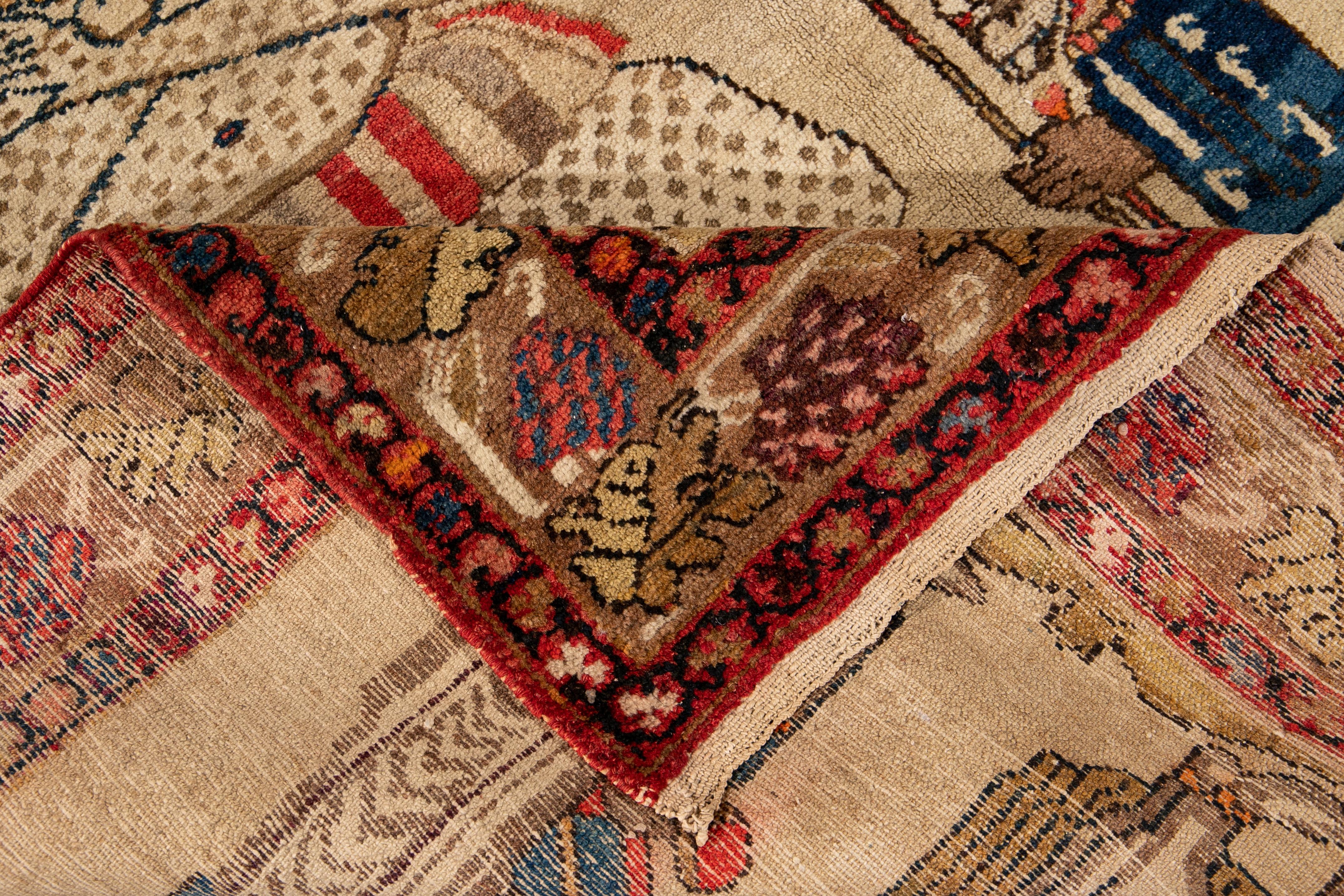 Persian Early 20th Century Antique Malayer Rug For Sale