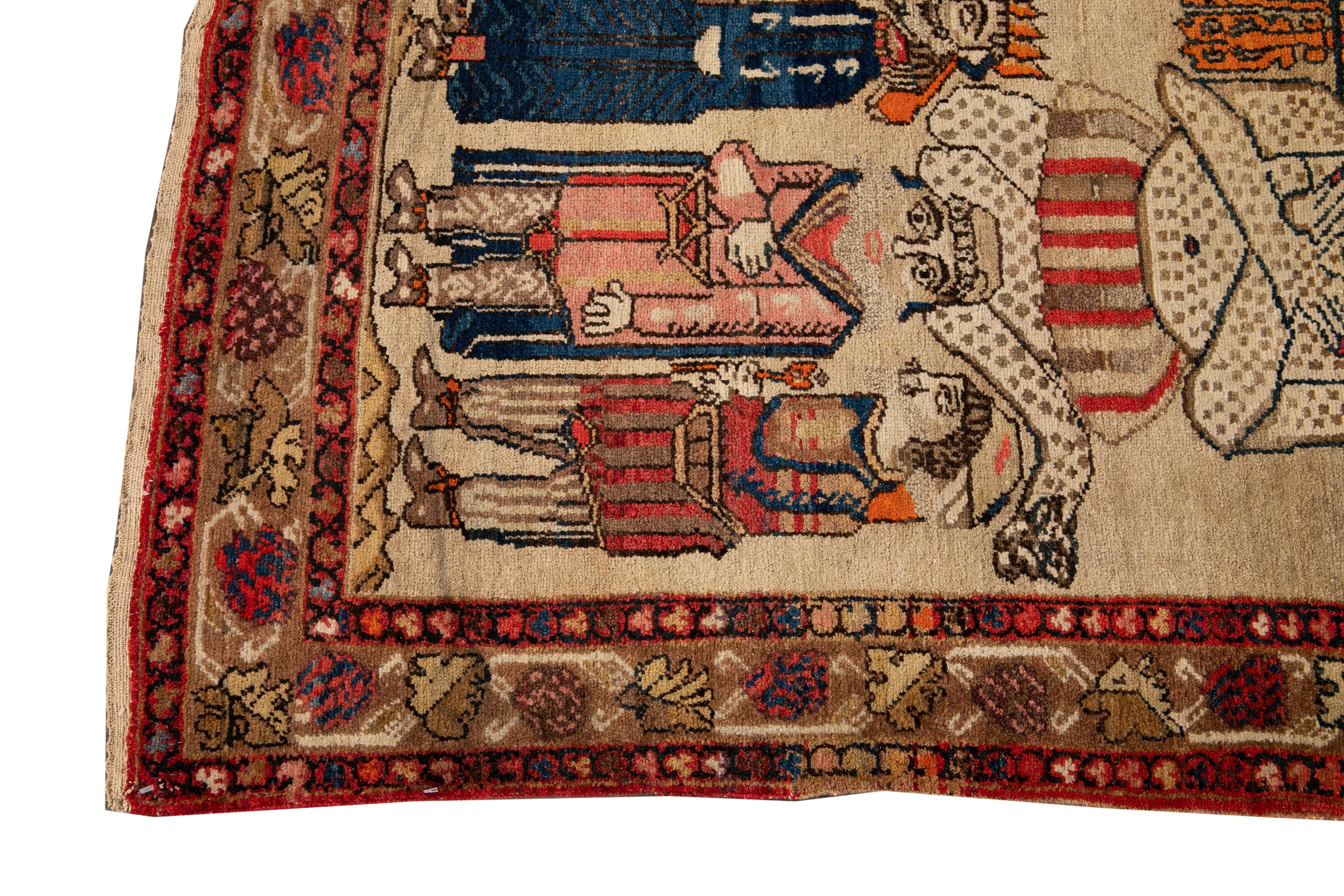 Antiker Malayer-Teppich aus dem frühen 20 (20. Jahrhundert) im Angebot