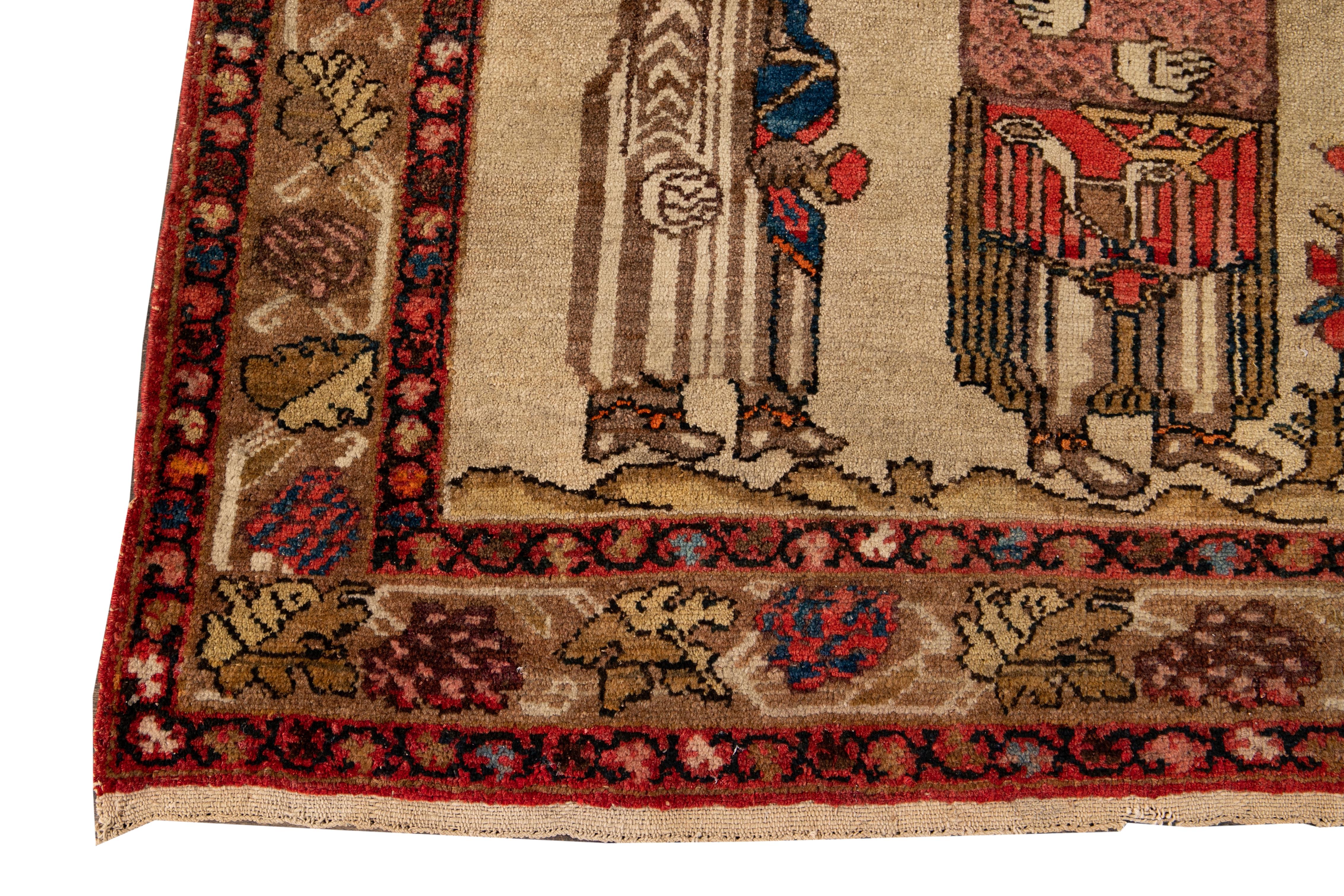 Early 20th Century Antique Malayer Rug For Sale 2