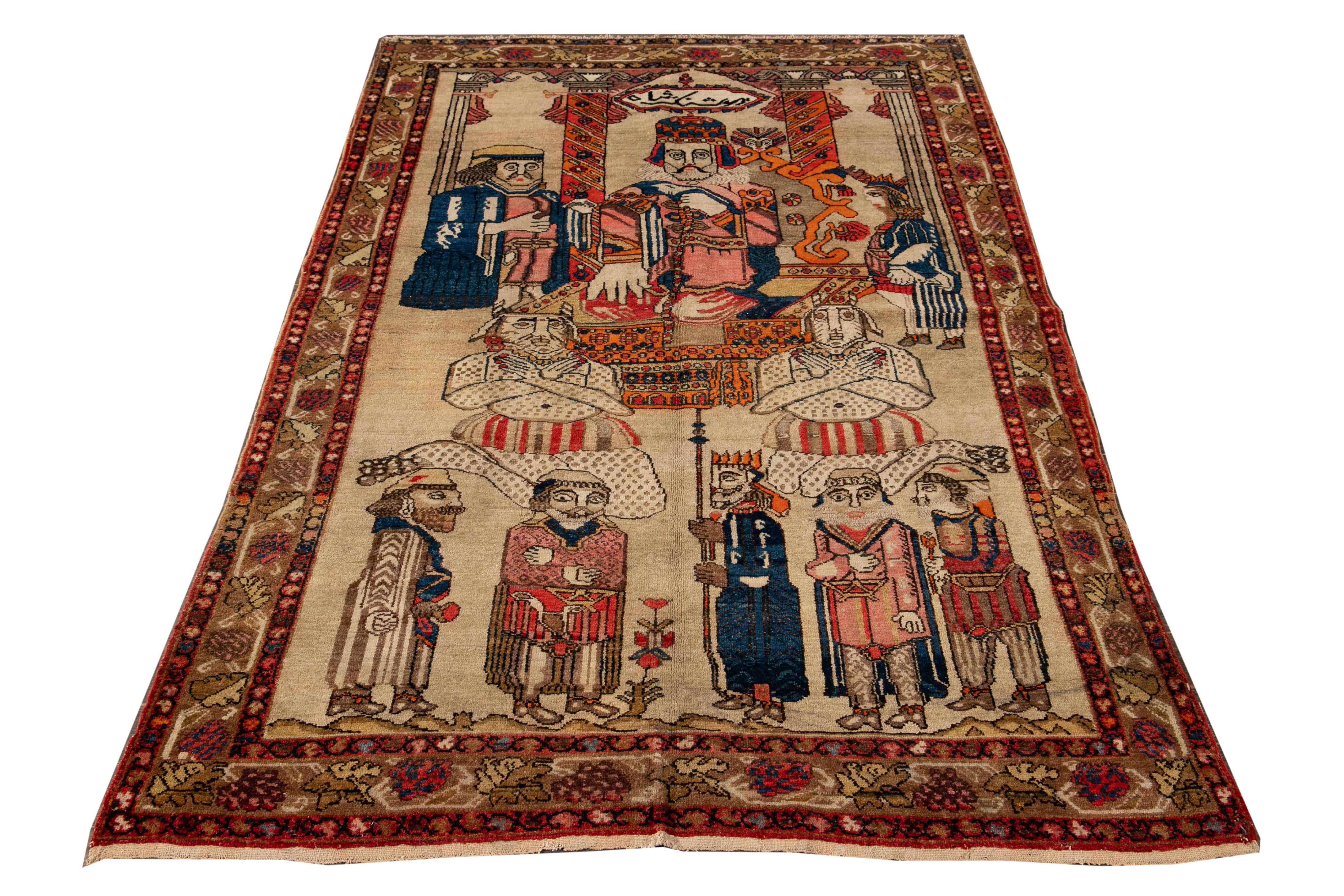Early 20th Century Antique Malayer Rug For Sale 3