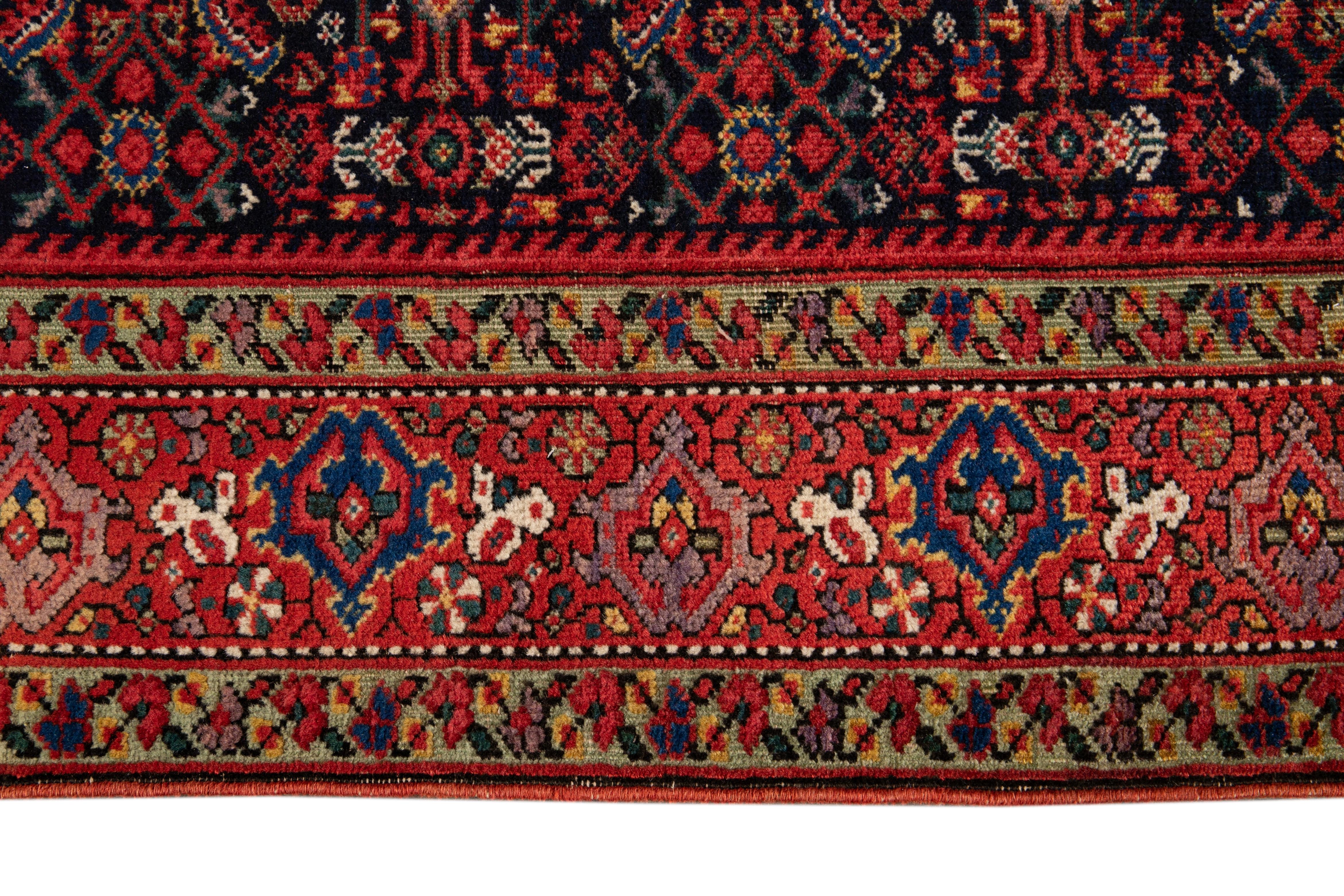 Early 20th Century Antique Distressed Malayer Wool Runner For Sale 3