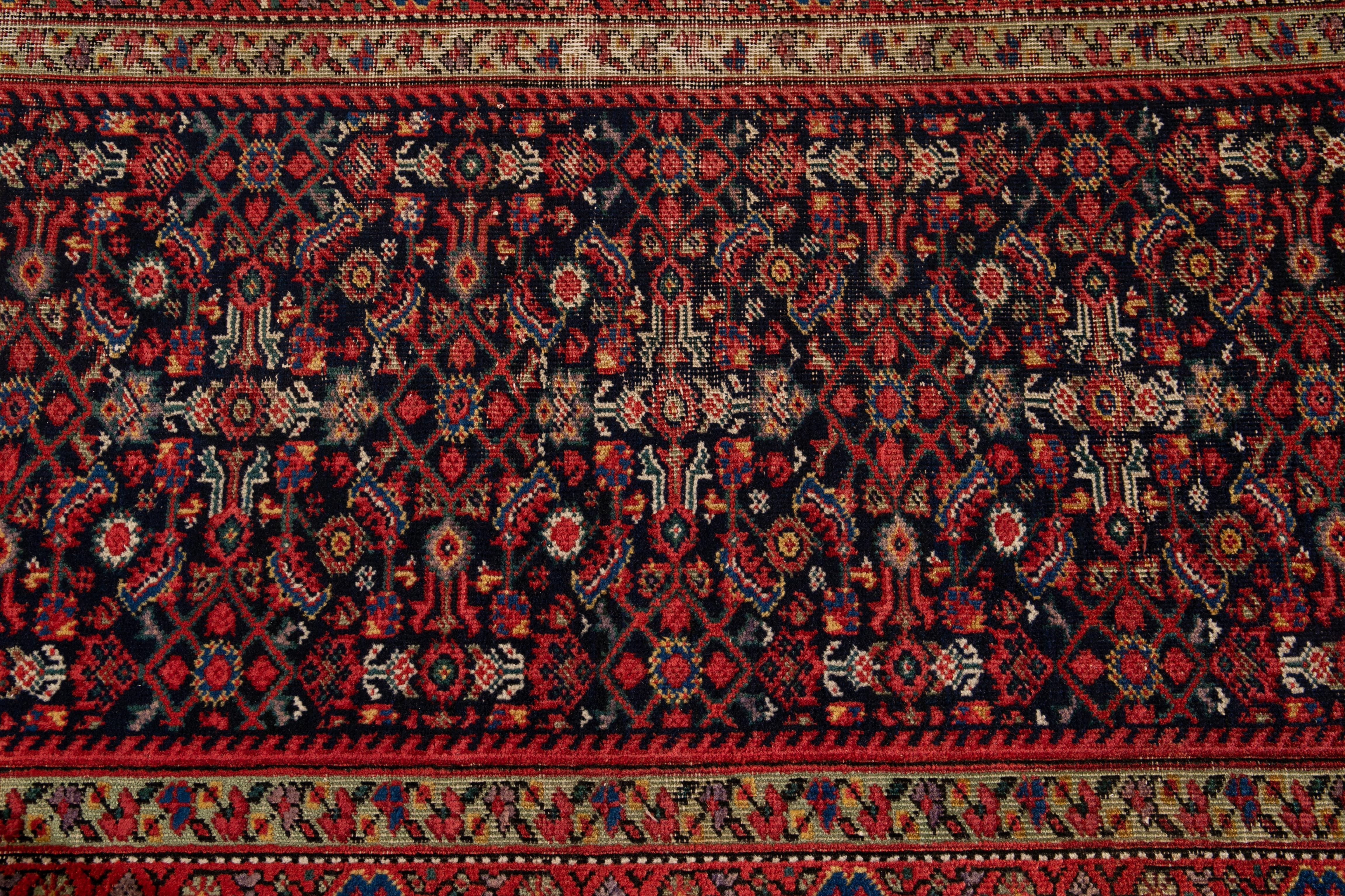 Early 20th Century Antique Distressed Malayer Wool Runner For Sale 4