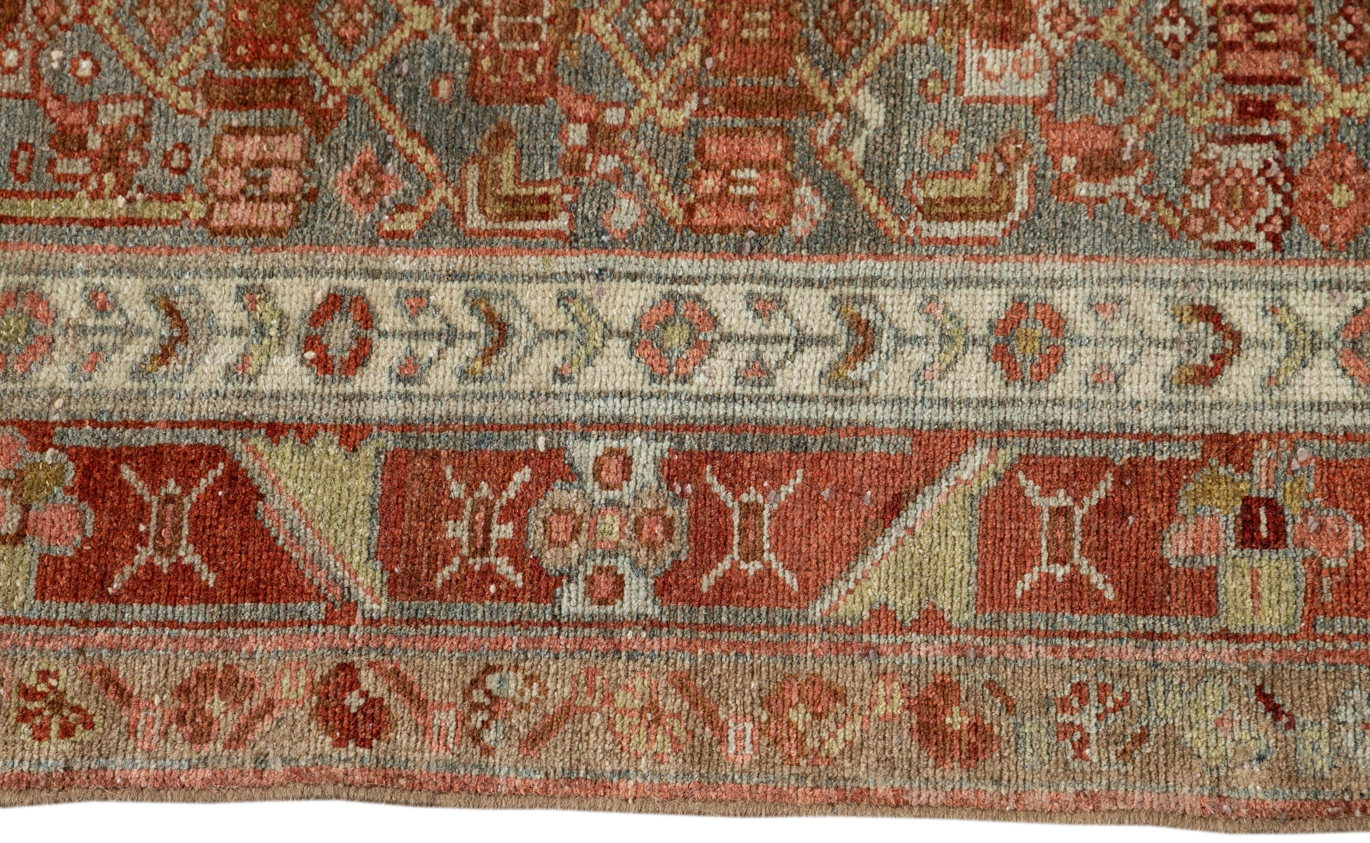 Early 20th Century Antique Malayer Wool Runner Rug For Sale 6