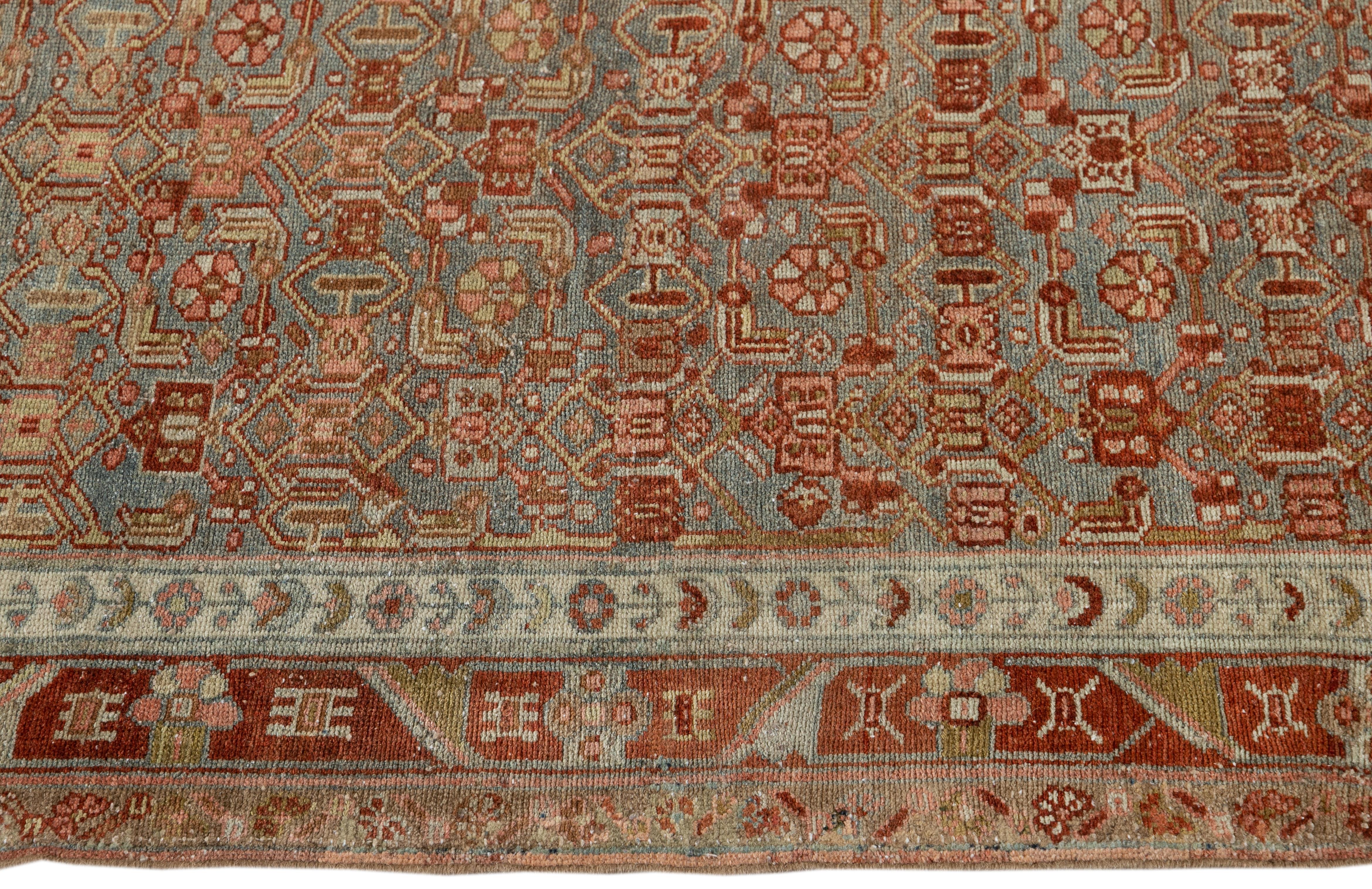 Early 20th Century Antique Malayer Wool Runner Rug For Sale 1