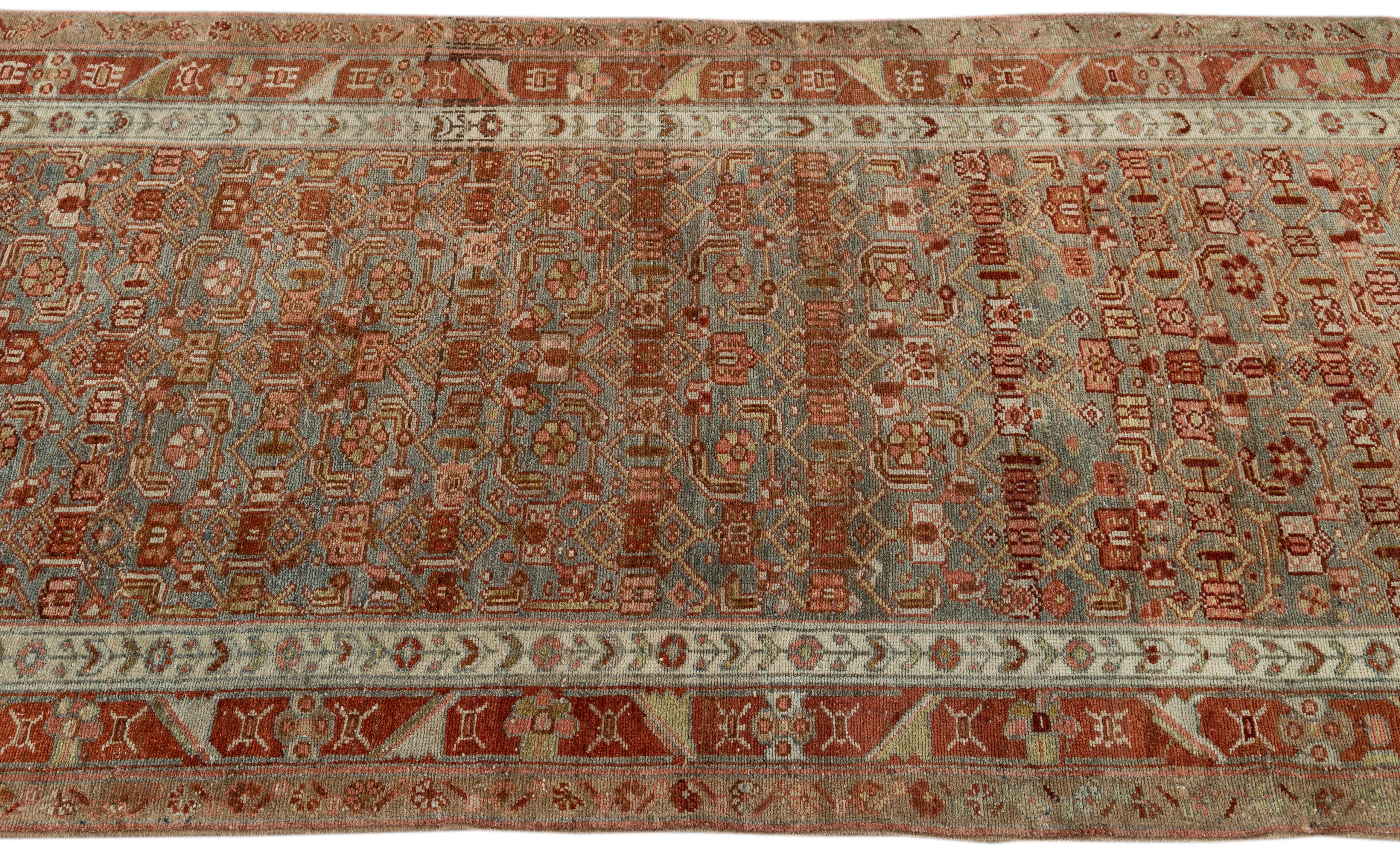 Early 20th Century Antique Malayer Wool Runner Rug For Sale 2