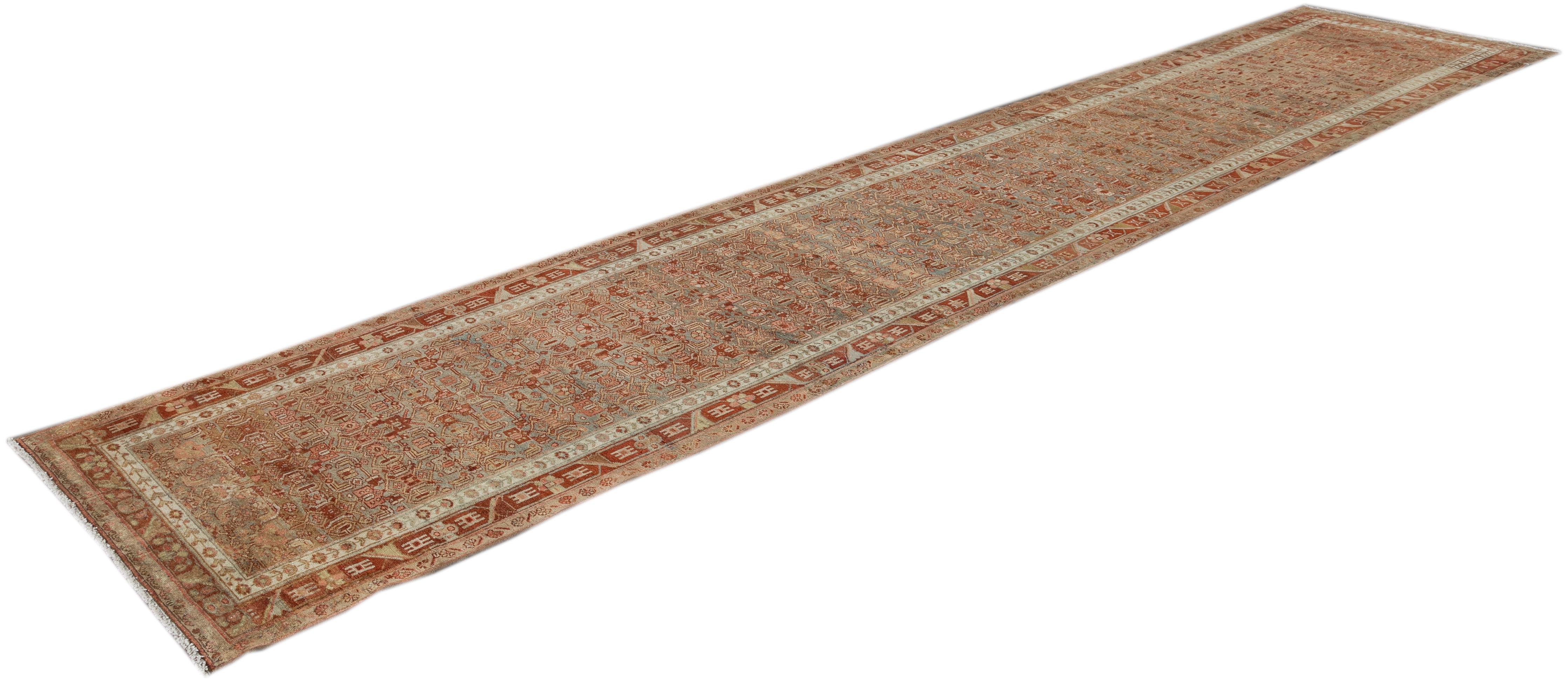 Early 20th Century Antique Malayer Wool Runner Rug For Sale 3