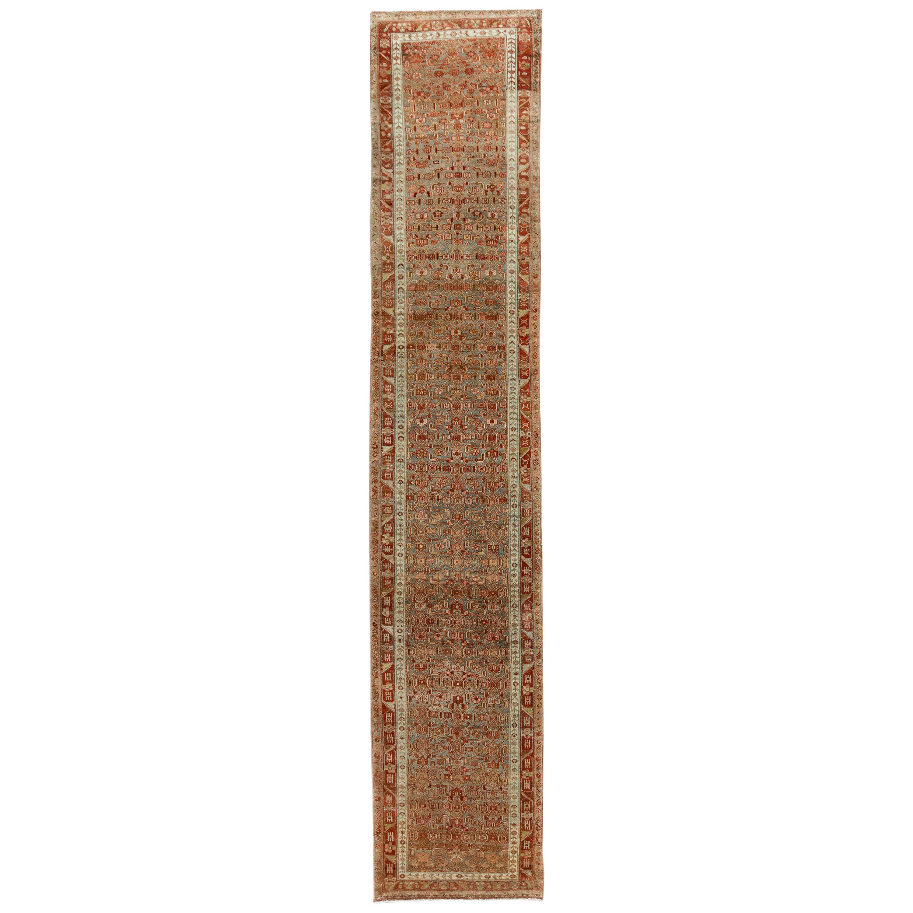 Early 20th Century Antique Malayer Wool Runner Rug For Sale