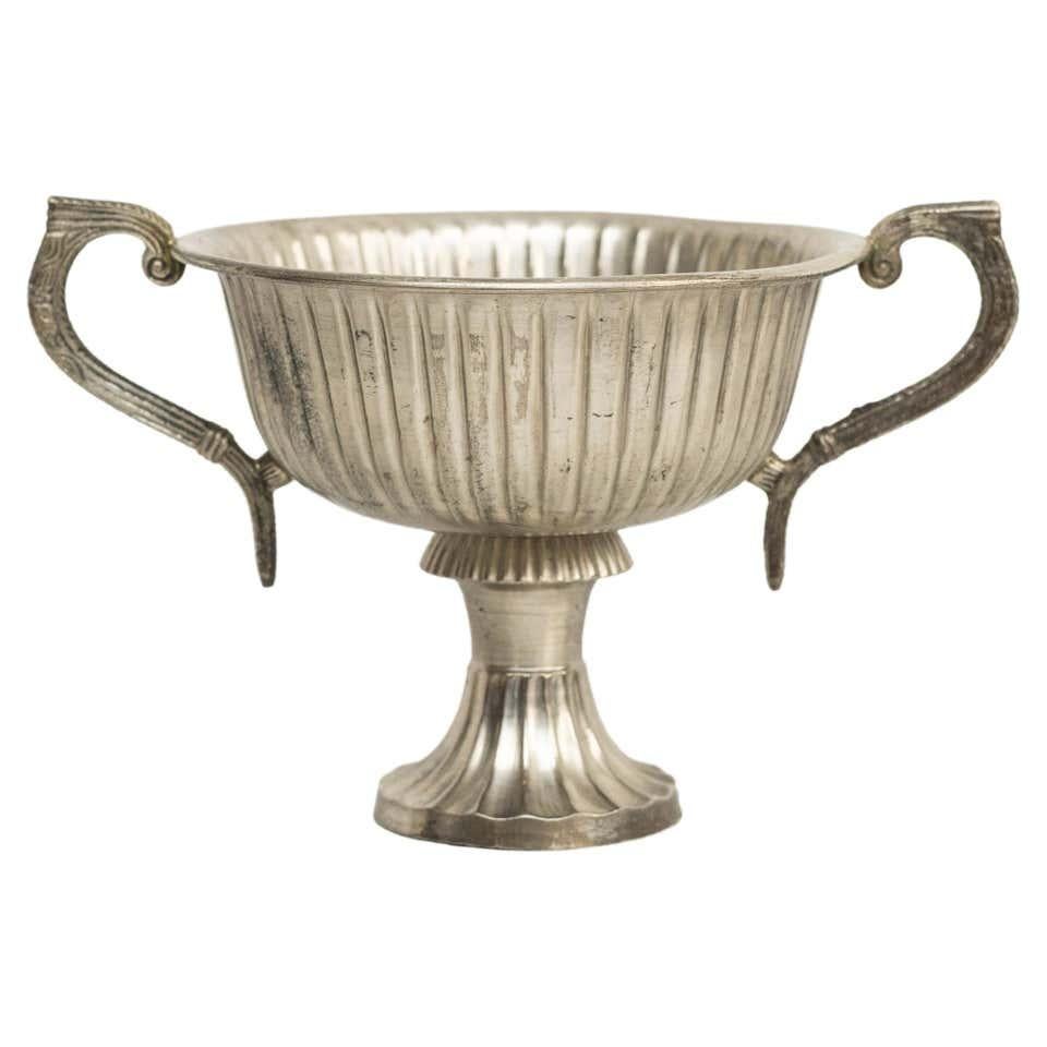 Early 20th Century Antique Metal Chalice For Sale 6