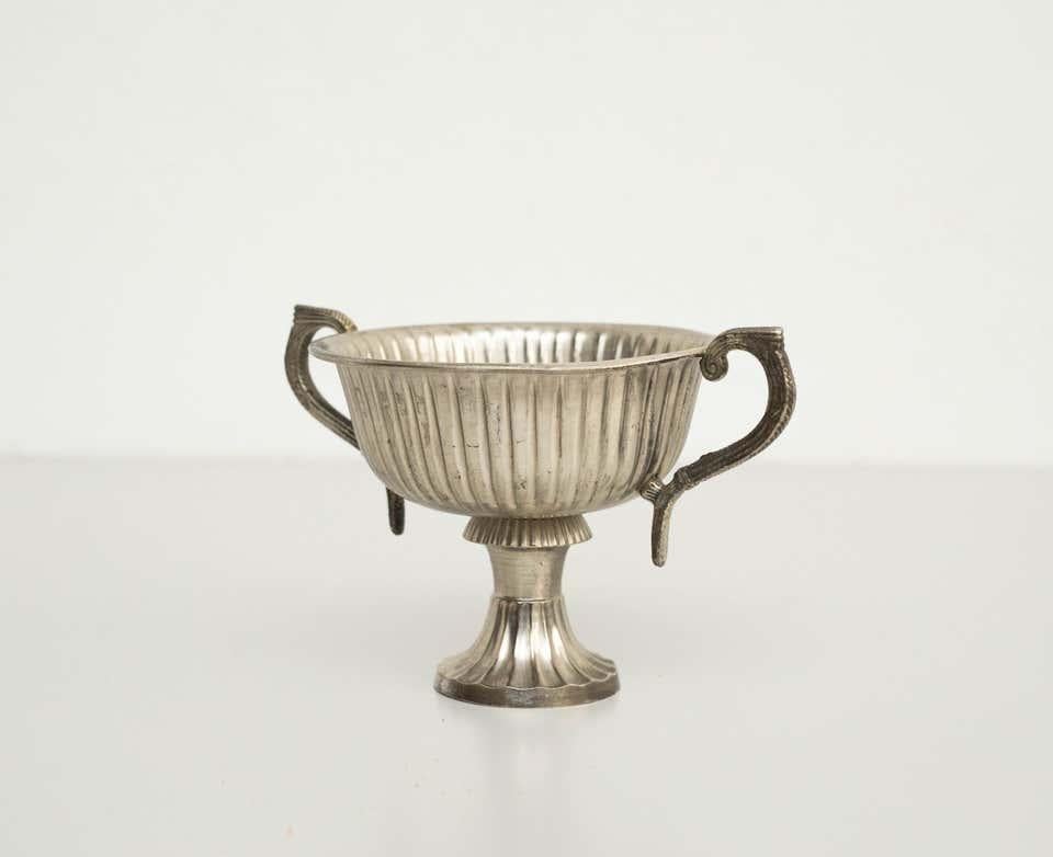 French Provincial Early 20th Century Antique Metal Chalice For Sale