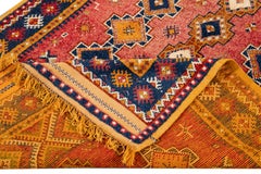 Tapis marocain ancien en laine tribale du début du XXe siècle