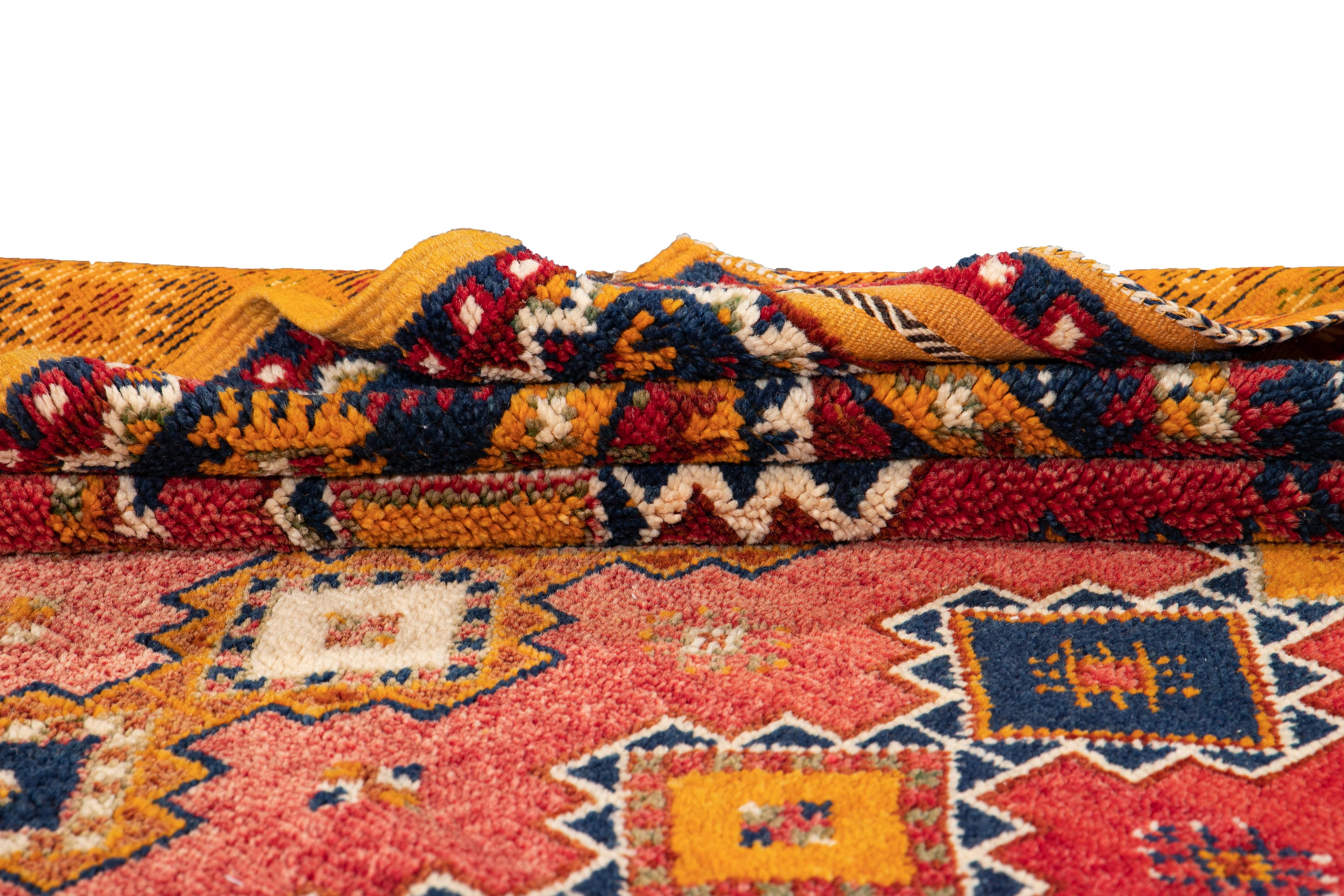 Early 20th Century Antique Moroccan Tribal Wool Rug  For Sale 4