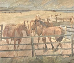 Óleo antiguo de principios del siglo XX procedente de Dinamarca, obra de Albert Svendsen