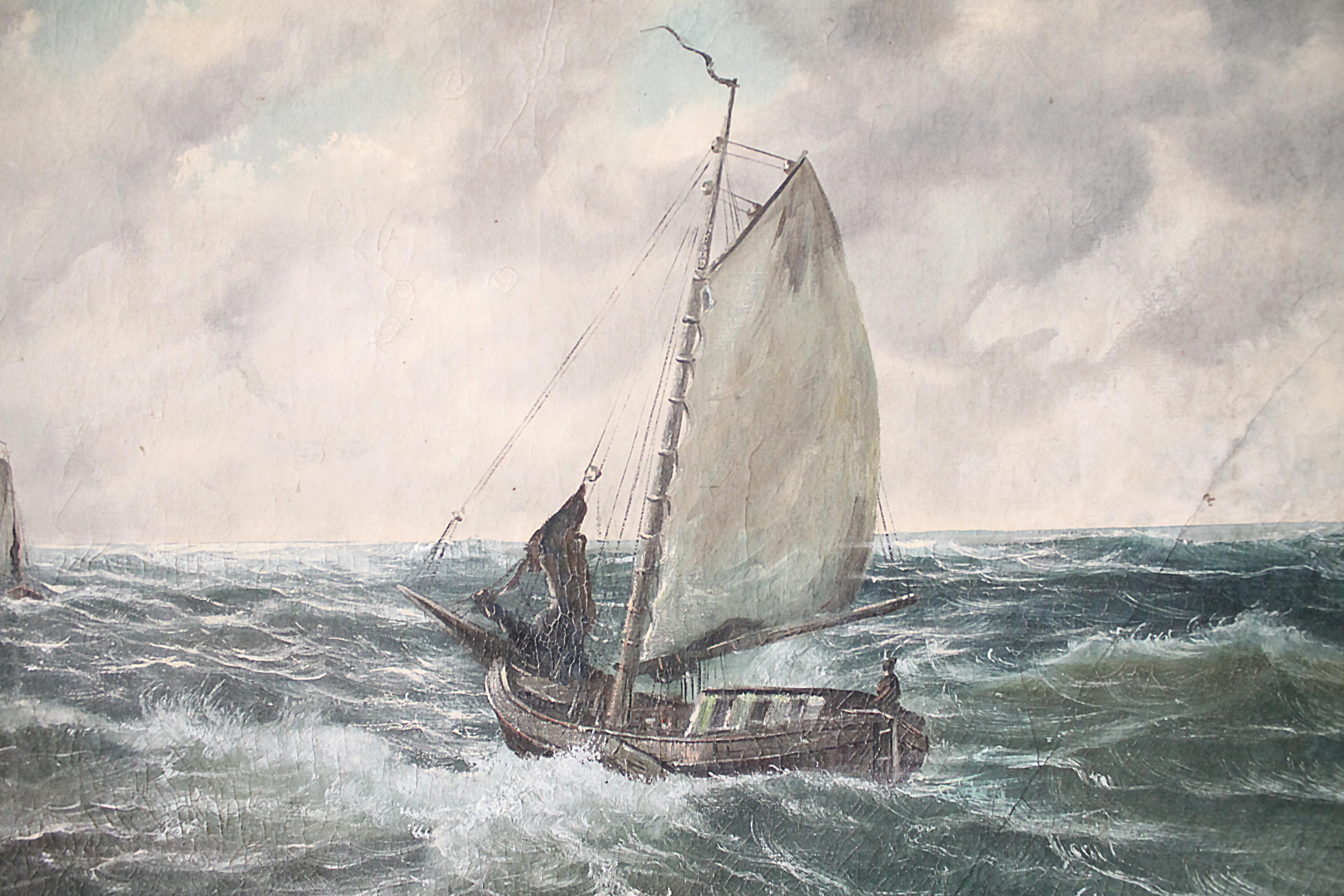 sailboat oil painting