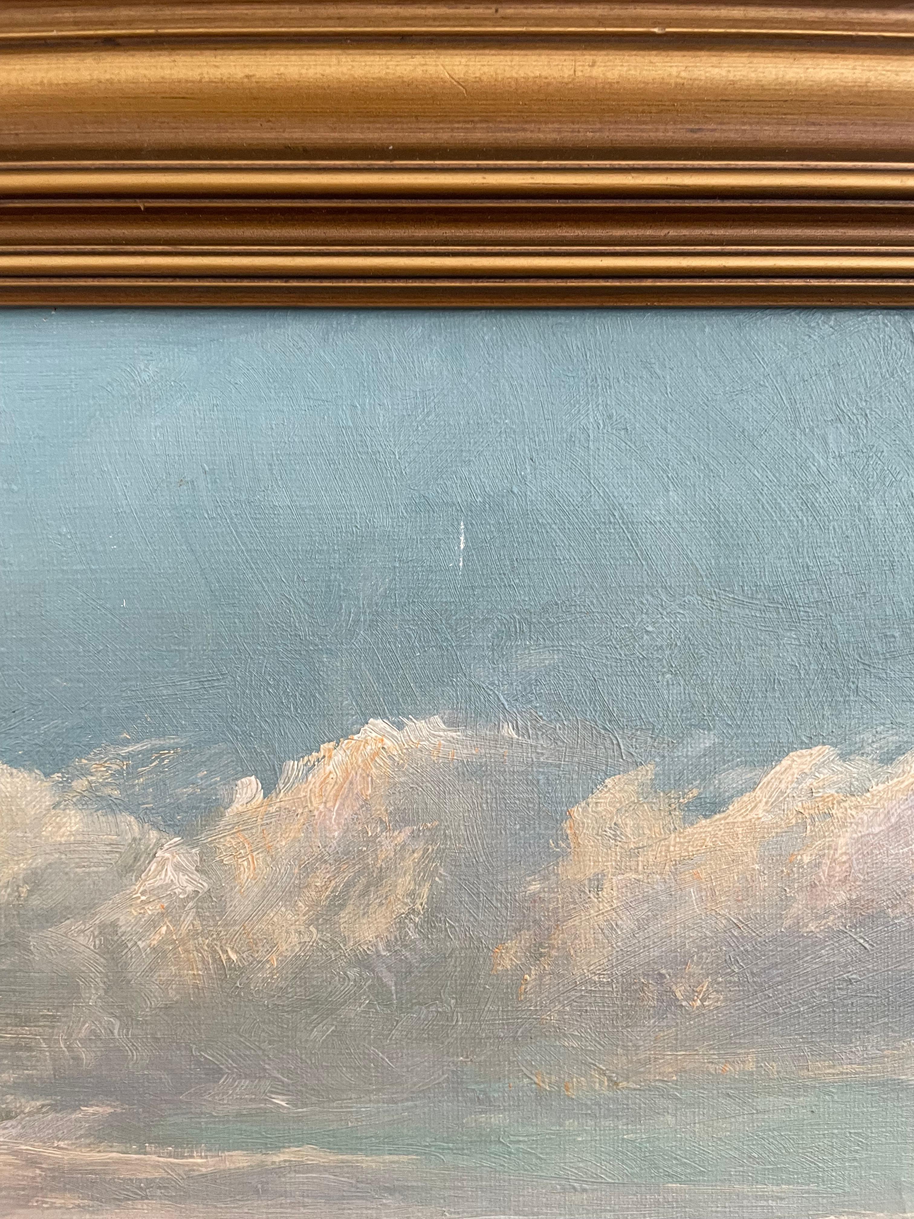 Peinture à l'huile ancienne du début du 20e siècle avec des chevaux par I Christiansen en vente 5
