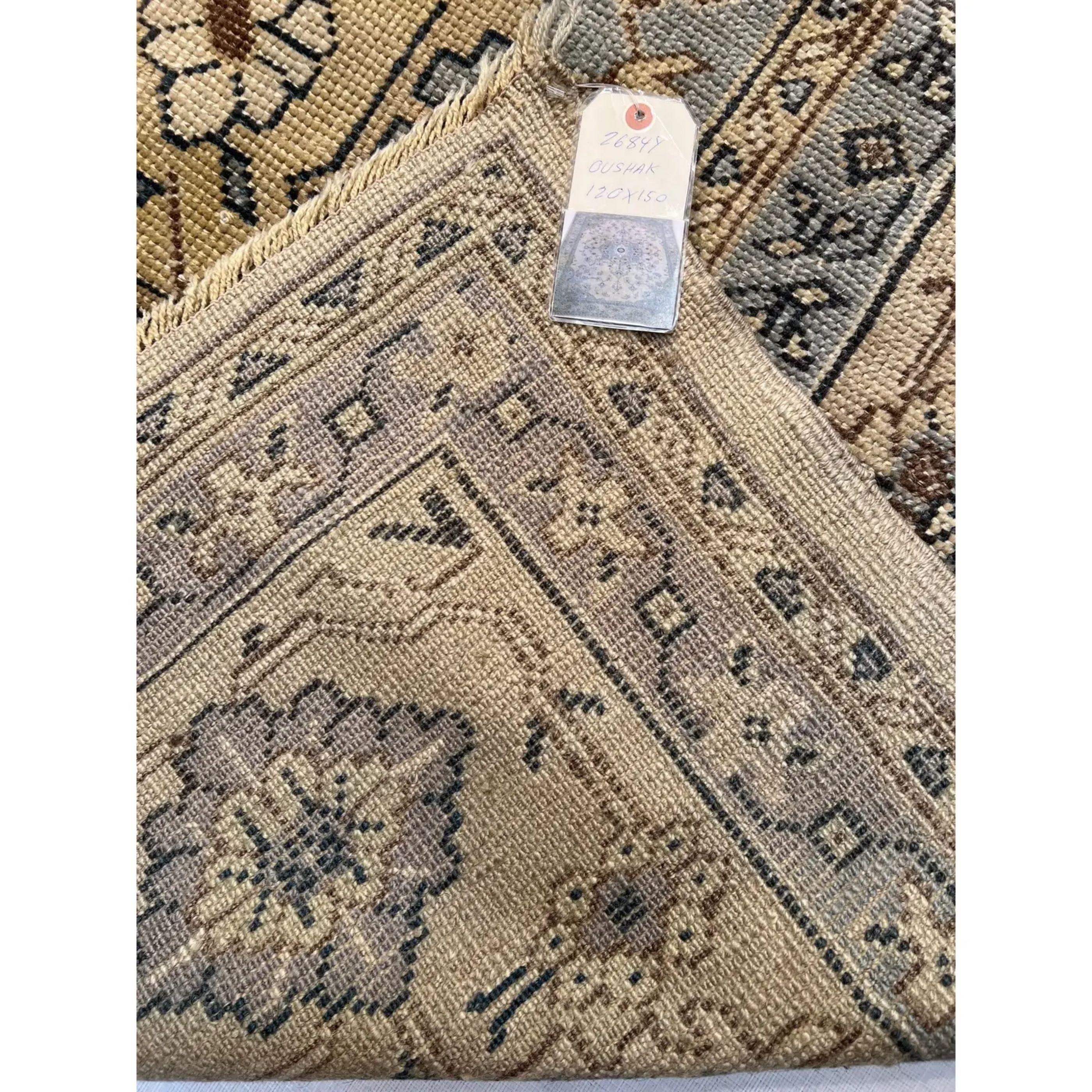 Turkish Early 20th Century Antique Oushak Rug 15' X 12' For Sale
