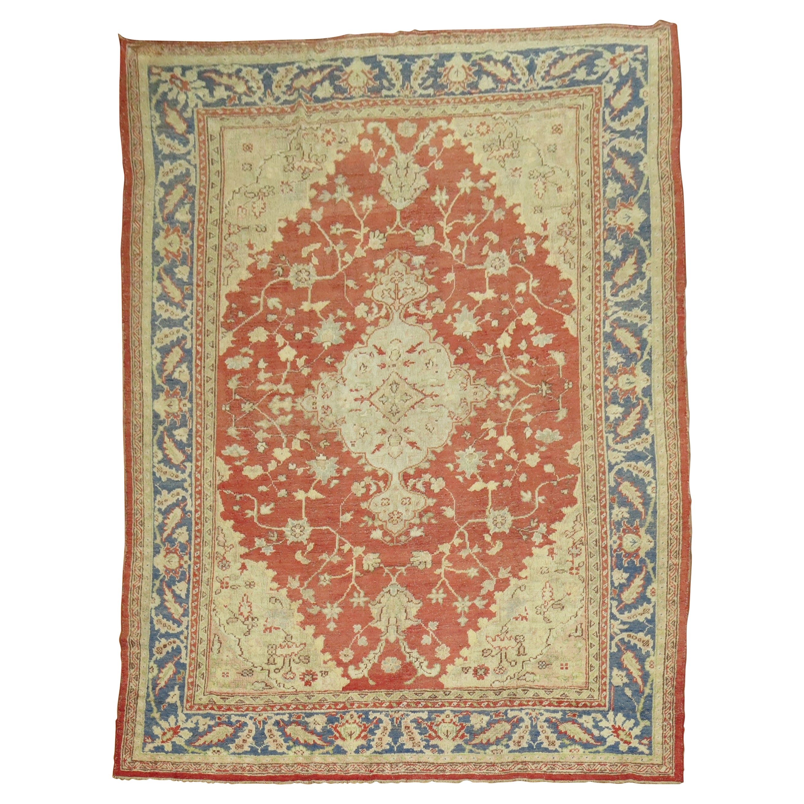 Antiker Oushak-Teppich des frühen 20. Jahrhunderts, 9' x 12'