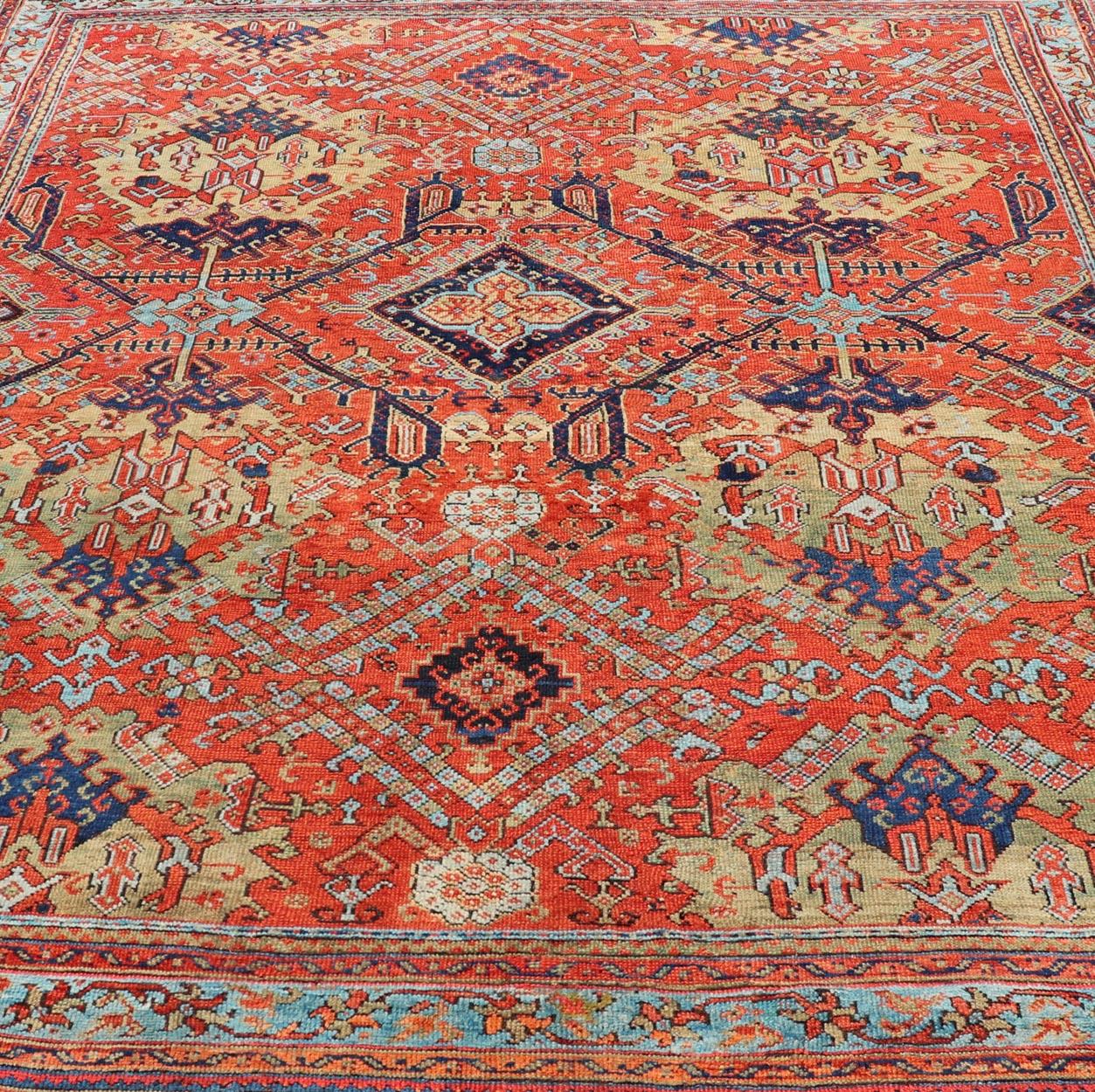 Early 20th Century Antique Oushak Rug in Large Medallions by Keivan Woven Arts.

Keivan Woven Arts / rug code KBE-240205, country of origin / type: Turkey / Oushak, circa 1900. 

Measures: 12'0 x 14'7 

This Keivan Woven Arts Early 20th Century