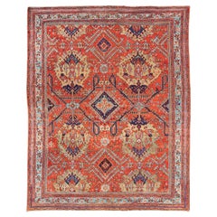 Early 20th Century Antique Oushak Rug in Large Medallions by Keivan Woven Arts 