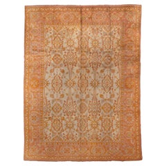Early 20th Century Antique Oushak Rug with Elegant Colors