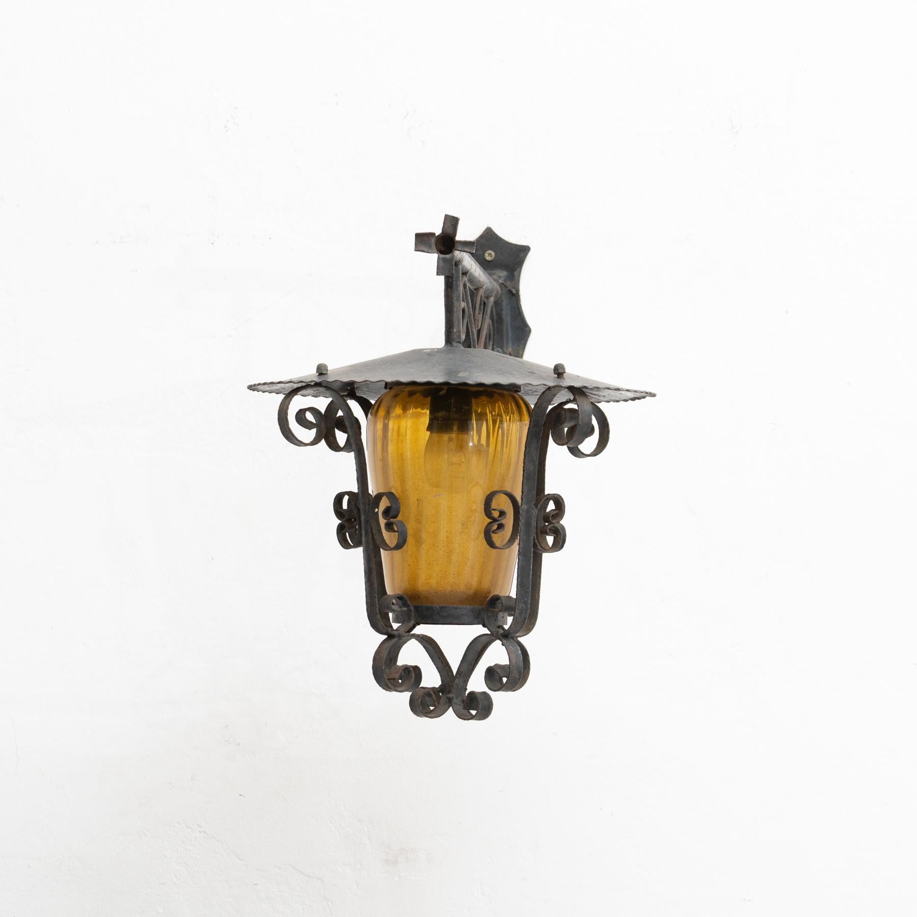 Mid-Century Modern Early 20th Century Antique Outdoors Wall Lamp For Sale