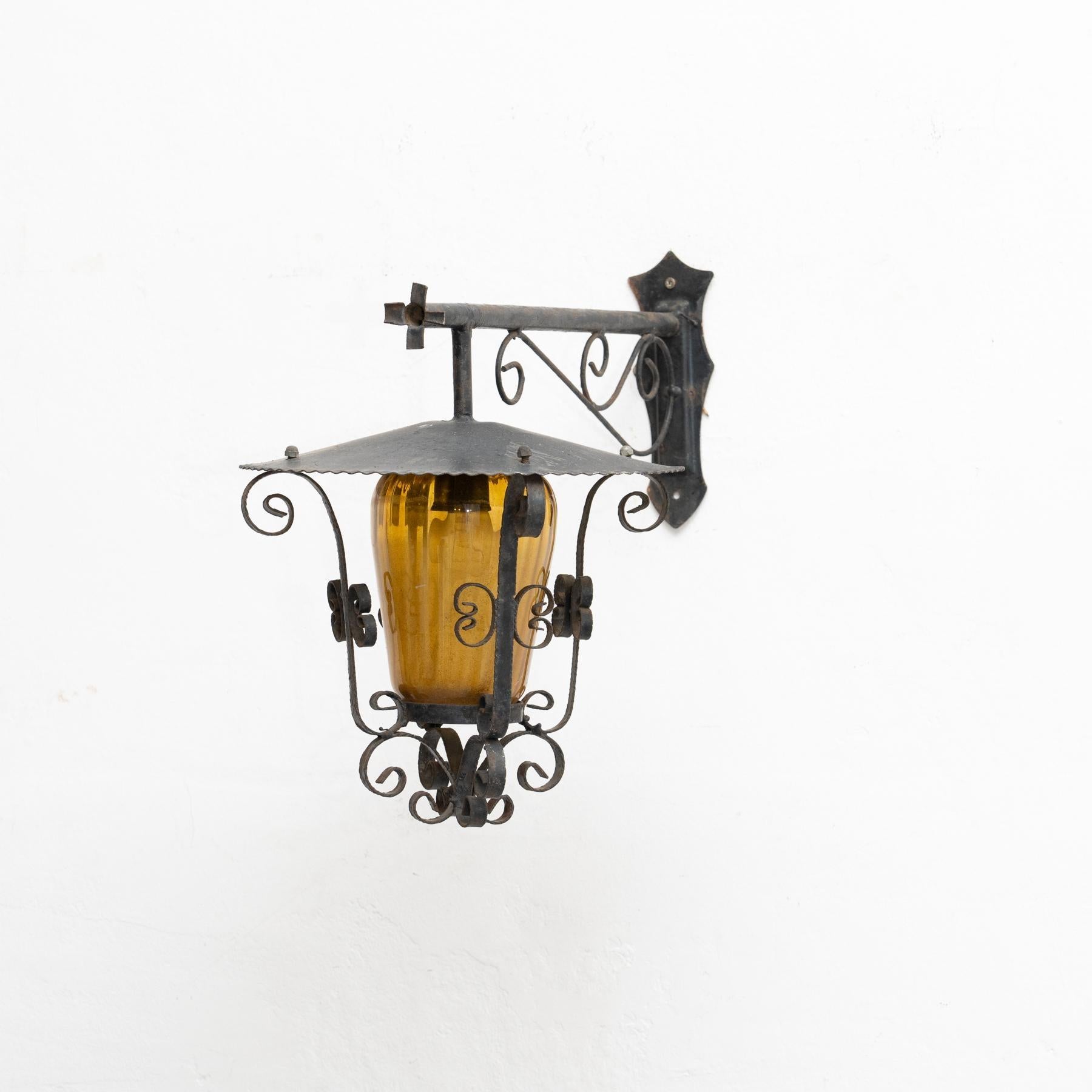 French Early 20th Century Antique Outdoors Wall Lamp