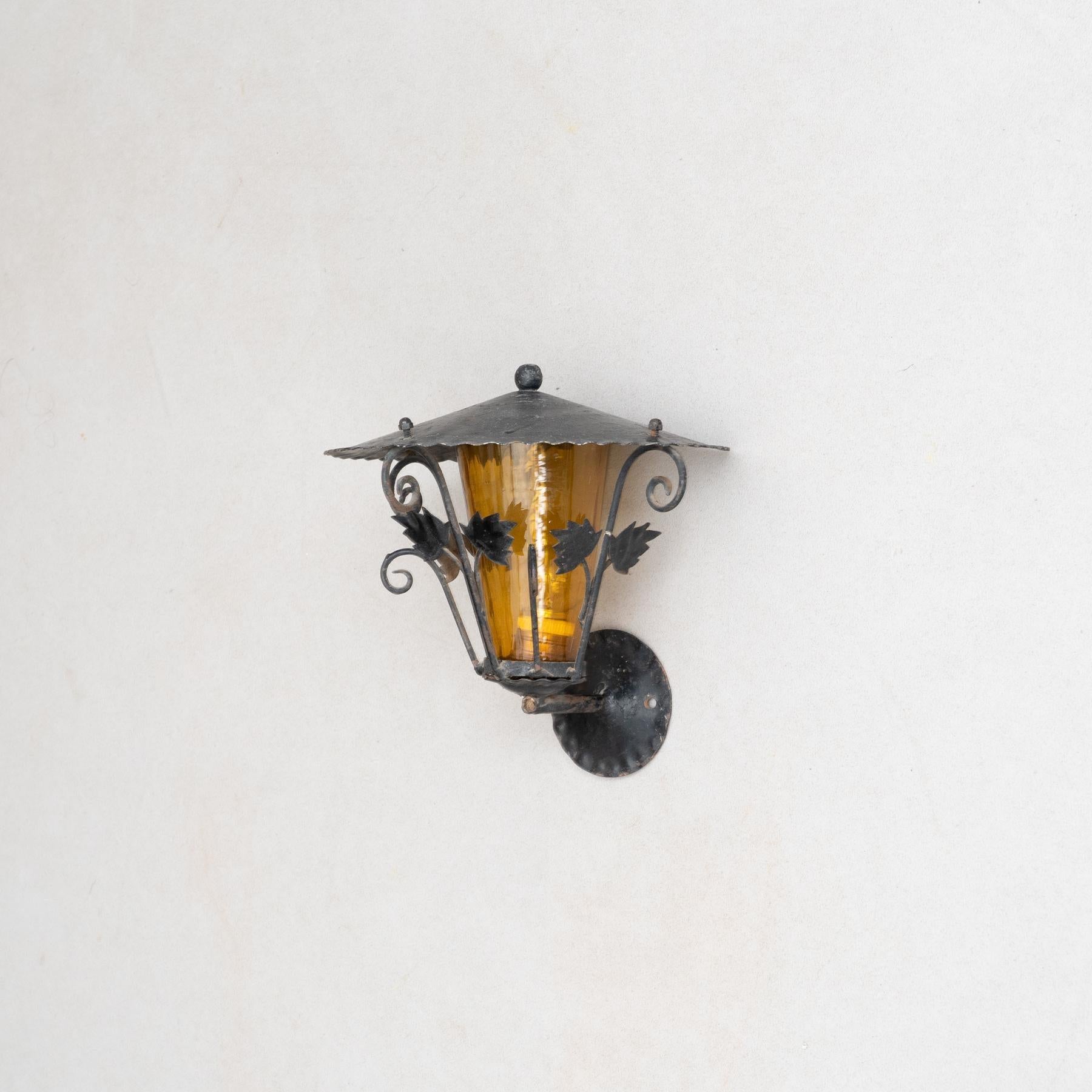 French Early 20th Century Antique Outdoors Wall Lamp For Sale