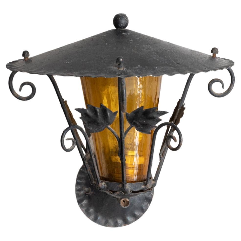 Early 20th Century Antique Outdoors Wall Lamp For Sale