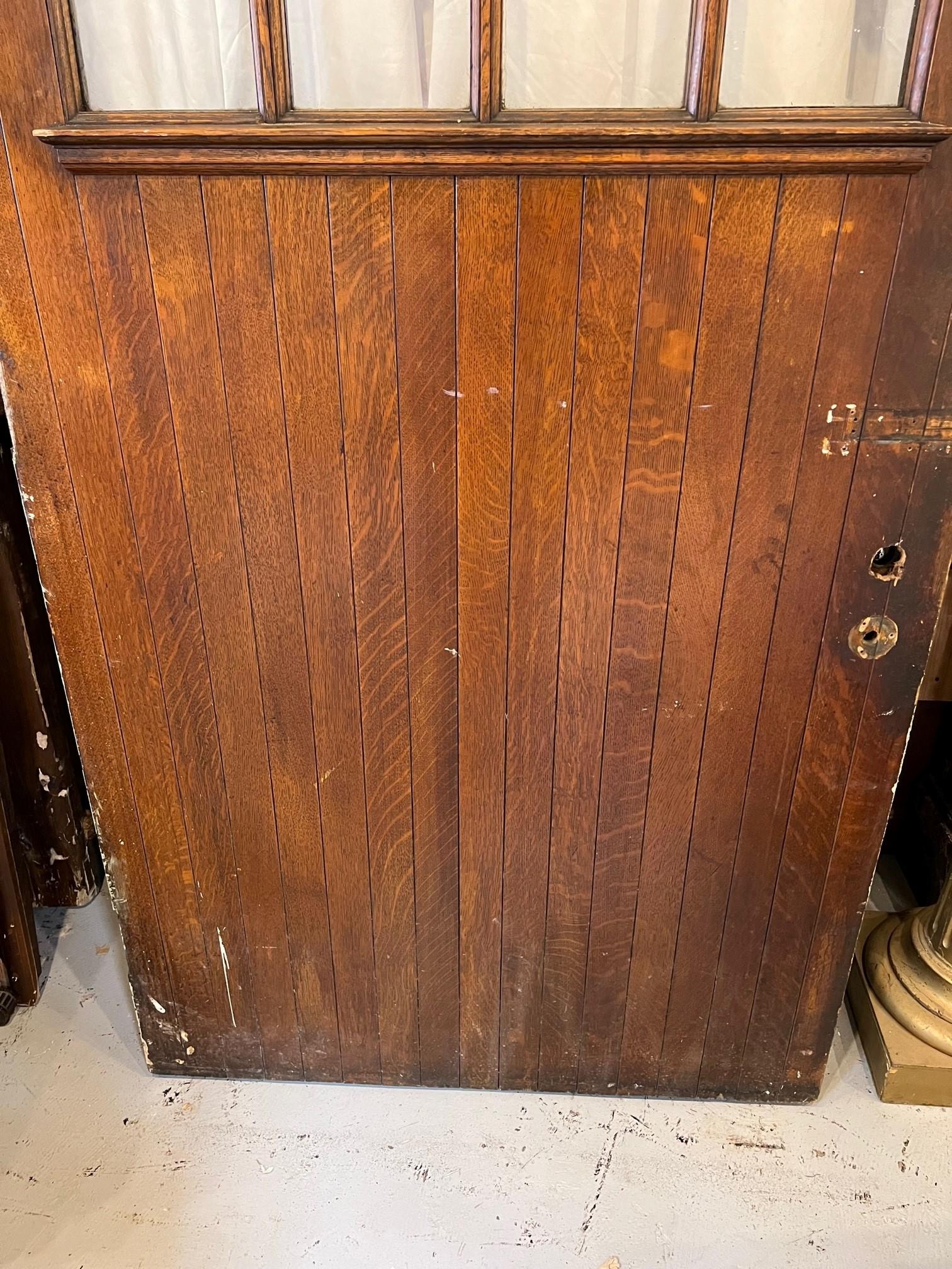 Early 20th Century Antique Oversize Door with Large Iron Hinge For Sale 6