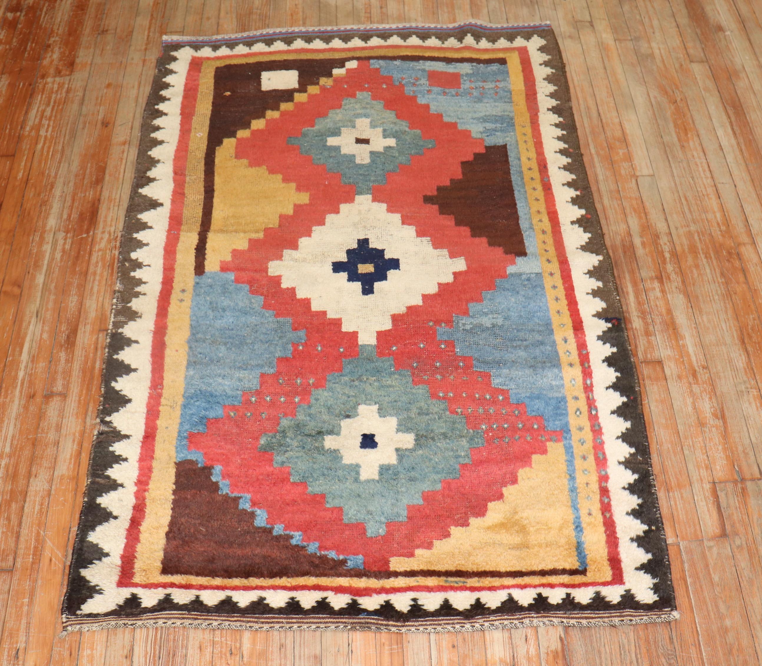 Tribal Early 20th Century Antique Persian Gabbeh Rug For Sale