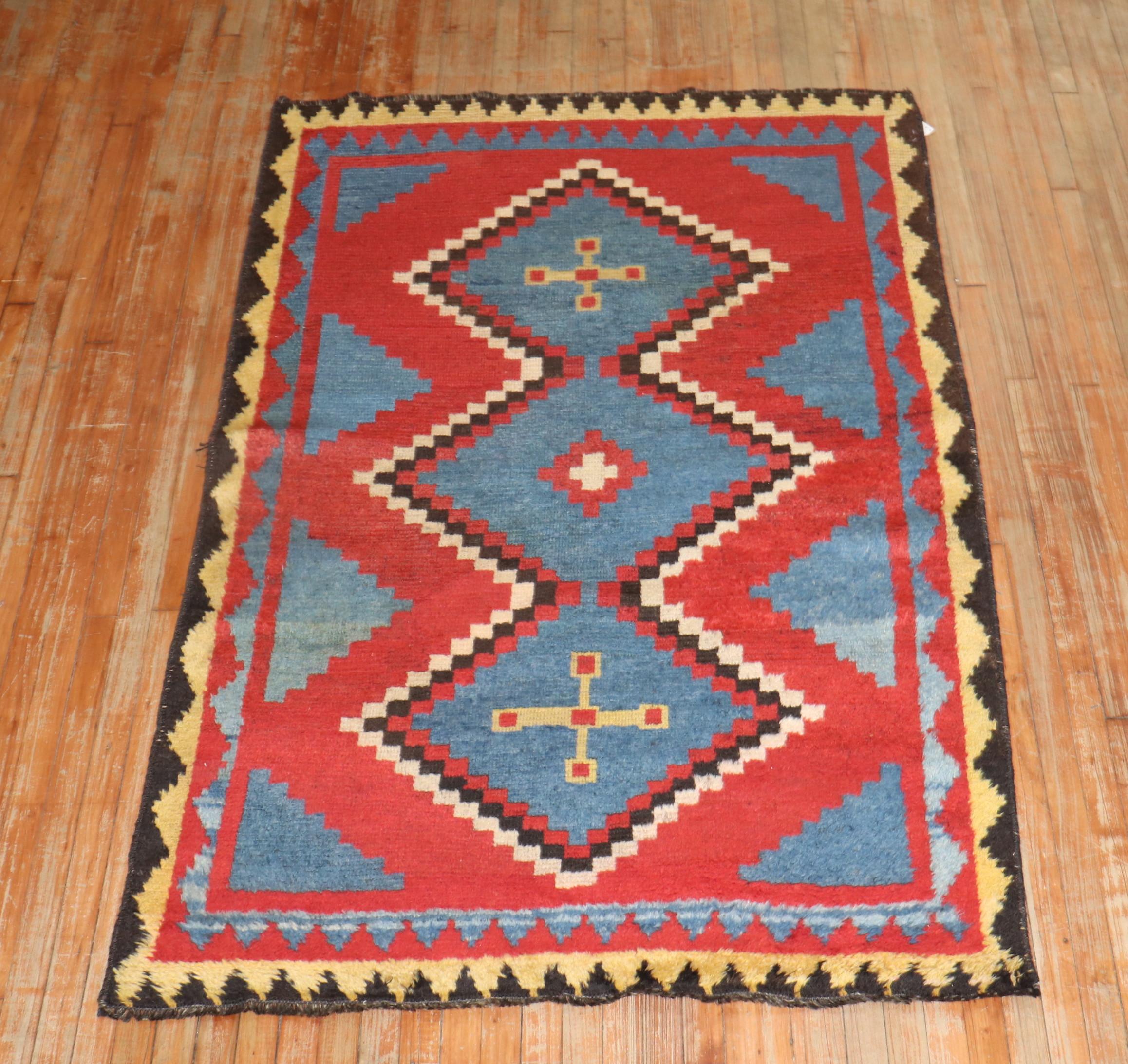 Tribal Early 20th Century Antique Persian Gabbeh Rug For Sale