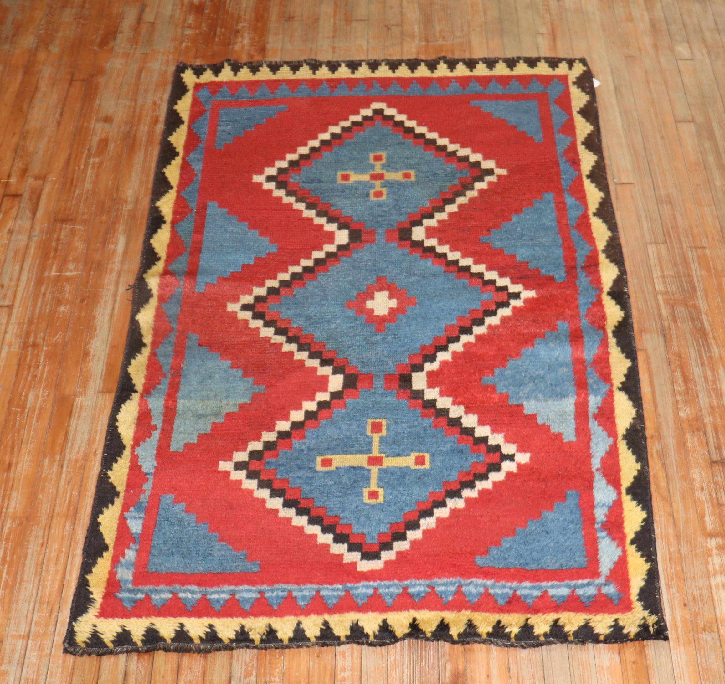Tribal Early 20th Century Antique Persian Gabbeh Rug
