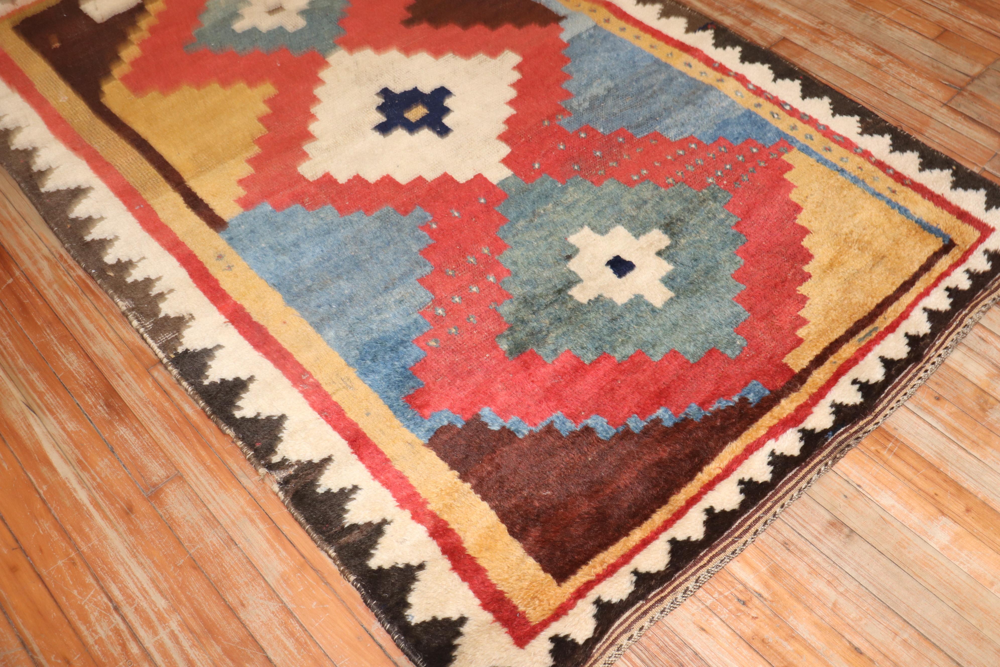 Hand-Knotted Early 20th Century Antique Persian Gabbeh Rug For Sale