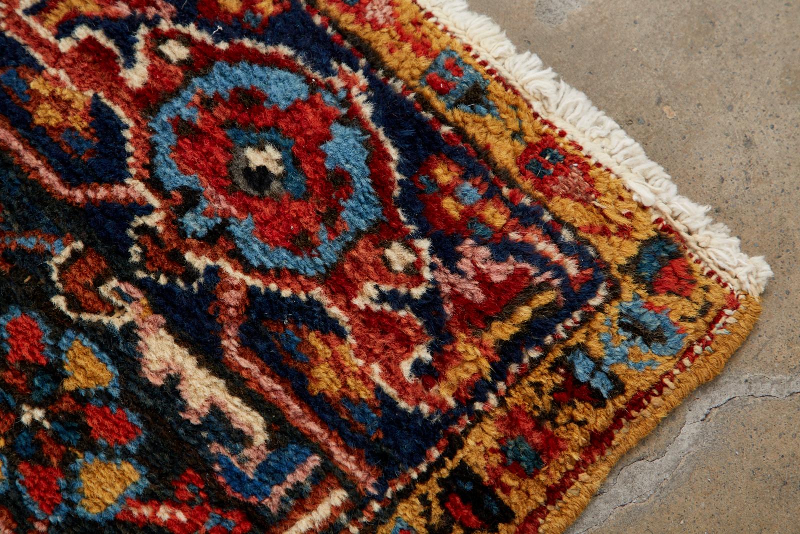 Early 20th Century Antique Persian Heriz Rug For Sale 5