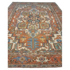 Early 20th Century Antique Persian Heriz Serapi Rug