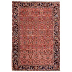 Early 20th Century Antique Persian Heriz Wool Rug