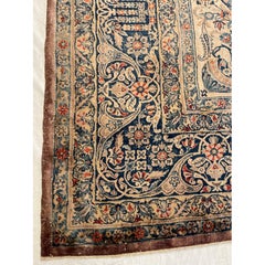 Early 20th Century Antique Persian Kashan Mohtasham Rug