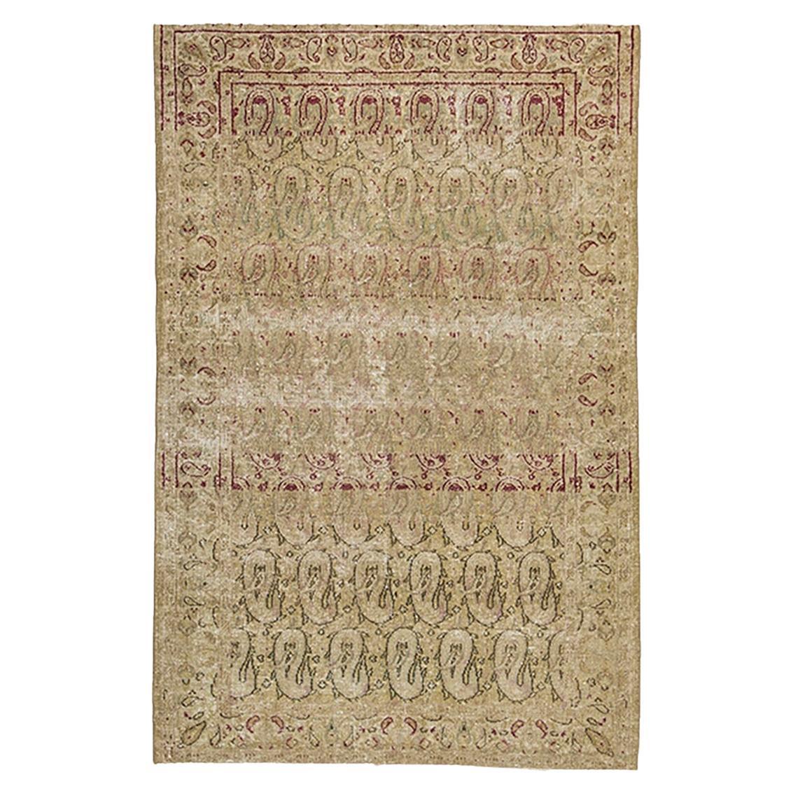 Alfombra antigua persa Kerman Sampler de principios del siglo XX en venta