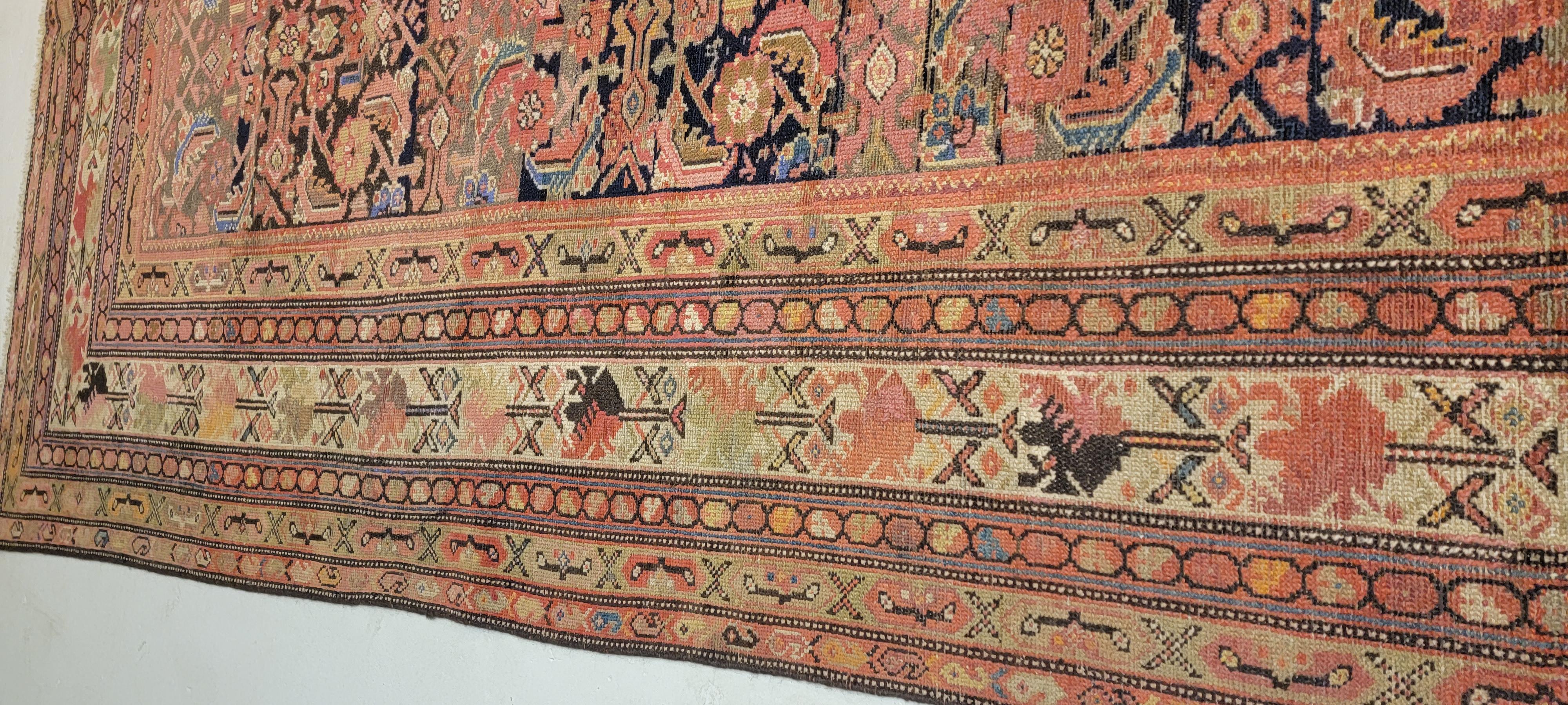 Early 20th Century Antique Persian/Kurdish Malayer Rug For Sale 1